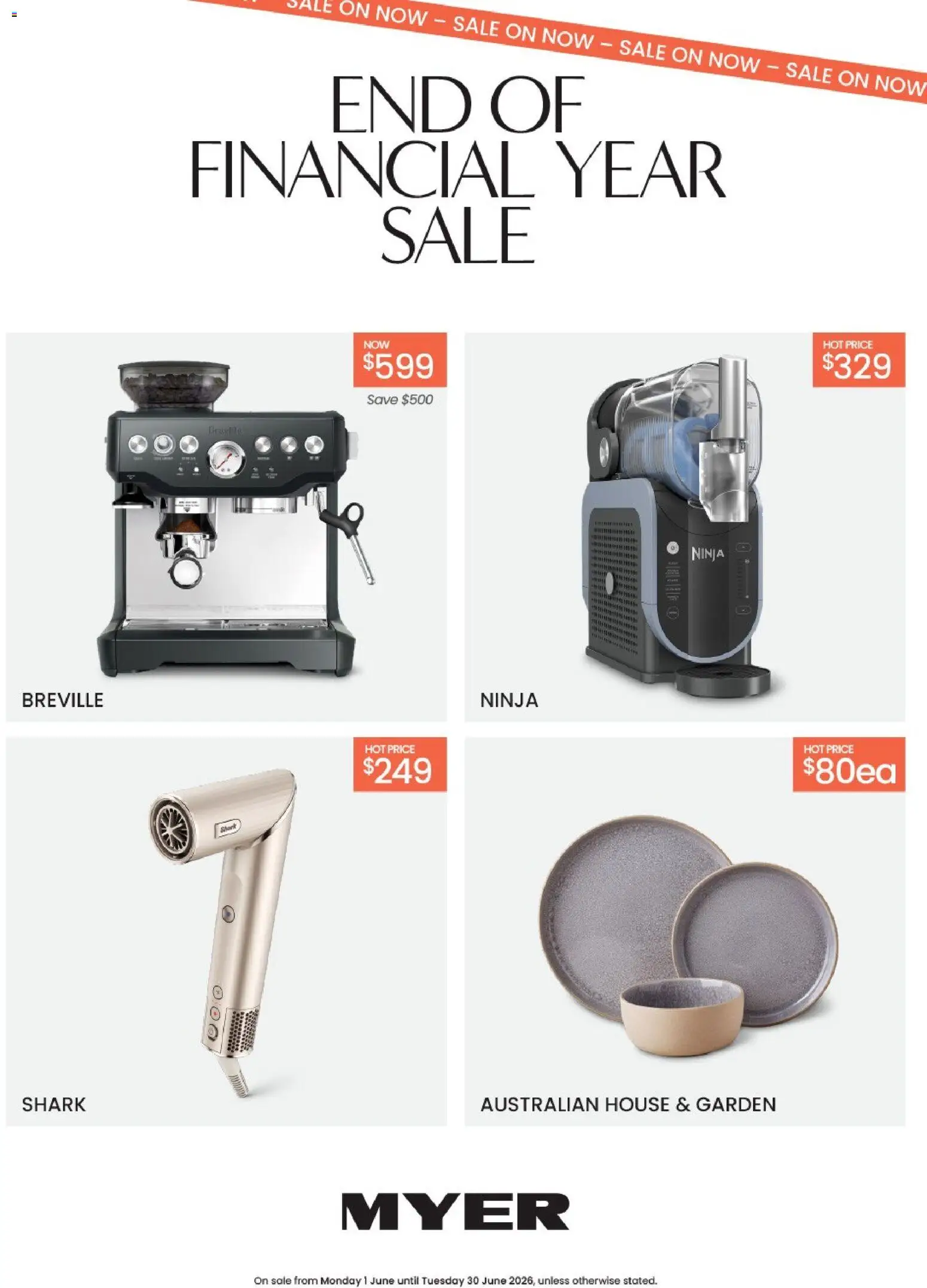 Preview of catalogue Myer End of financial year sale from shop Myer valid 01/06/2026