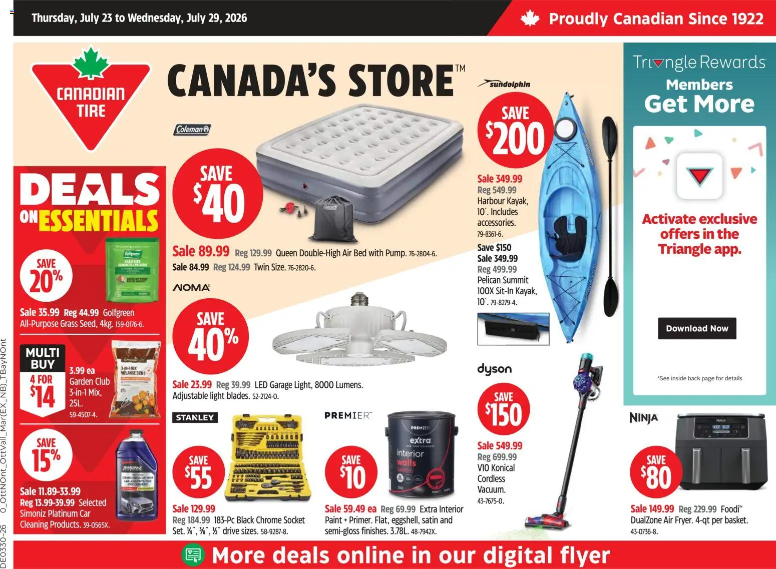 Preview of leaflet Canadian Tire weekly flyer from shop Canadian Tire is valid from Jul 23, 2026