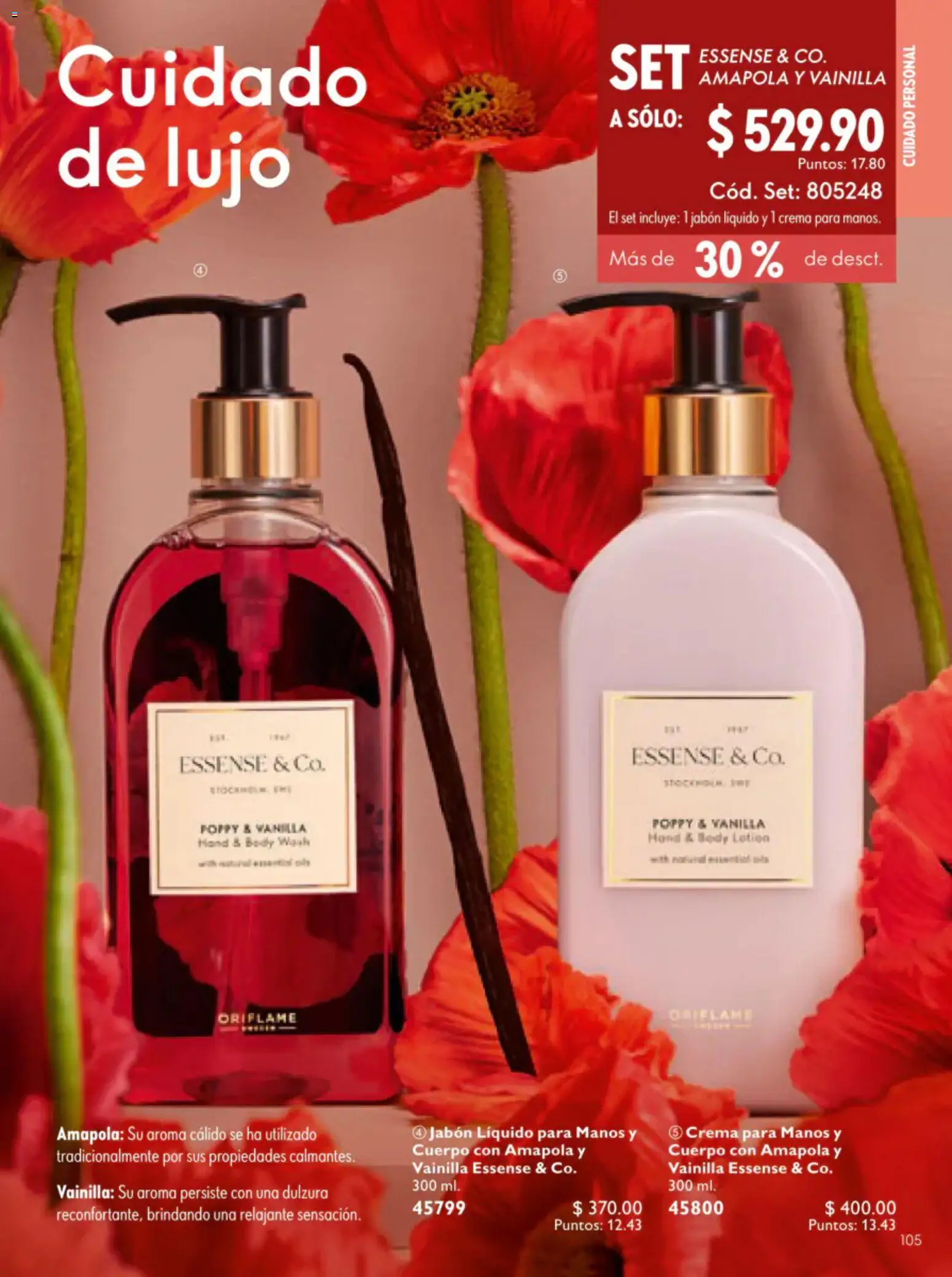 Vista previa las ofertas de la tienda Oriflame - Oriflame campaña 9 2026 desde el 20/06/2026 - Amapola, Crema, Body, Jabón, Vainilla, Jabón líquido, Crema para manos