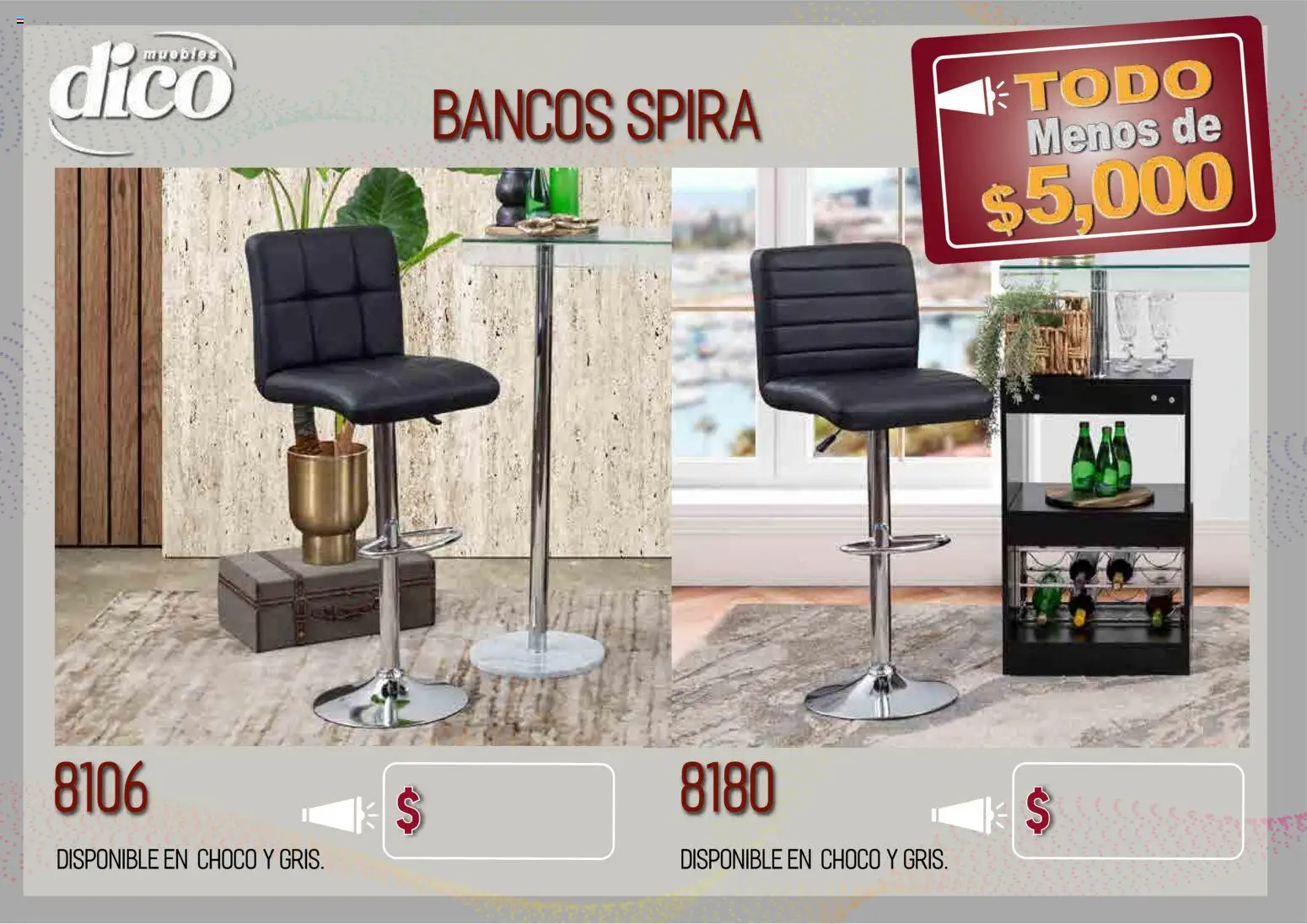 Vista previa las ofertas de la tienda Muebles Dico - Muebles Dico catálogo Todo menos de 5000 Pacifico desde el 09/04/2026 