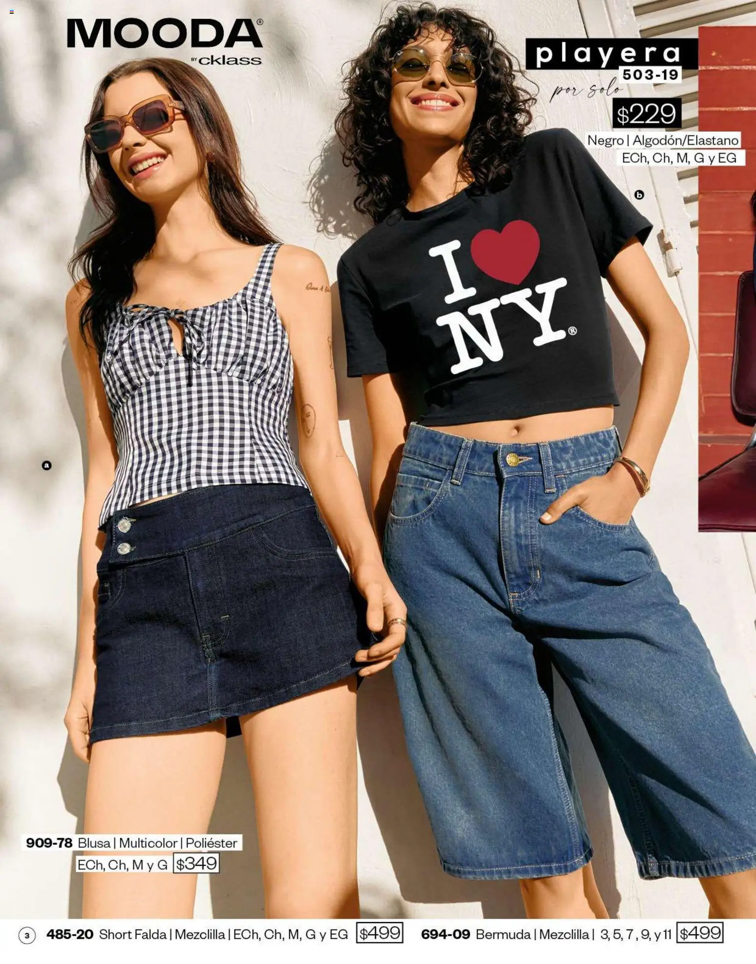 Vista previa las ofertas de la tienda Cklass - Cklass catálogo Verano Mooda desde el 05/03/2026 - Playera, Short, Blusa, Bermuda, Falda