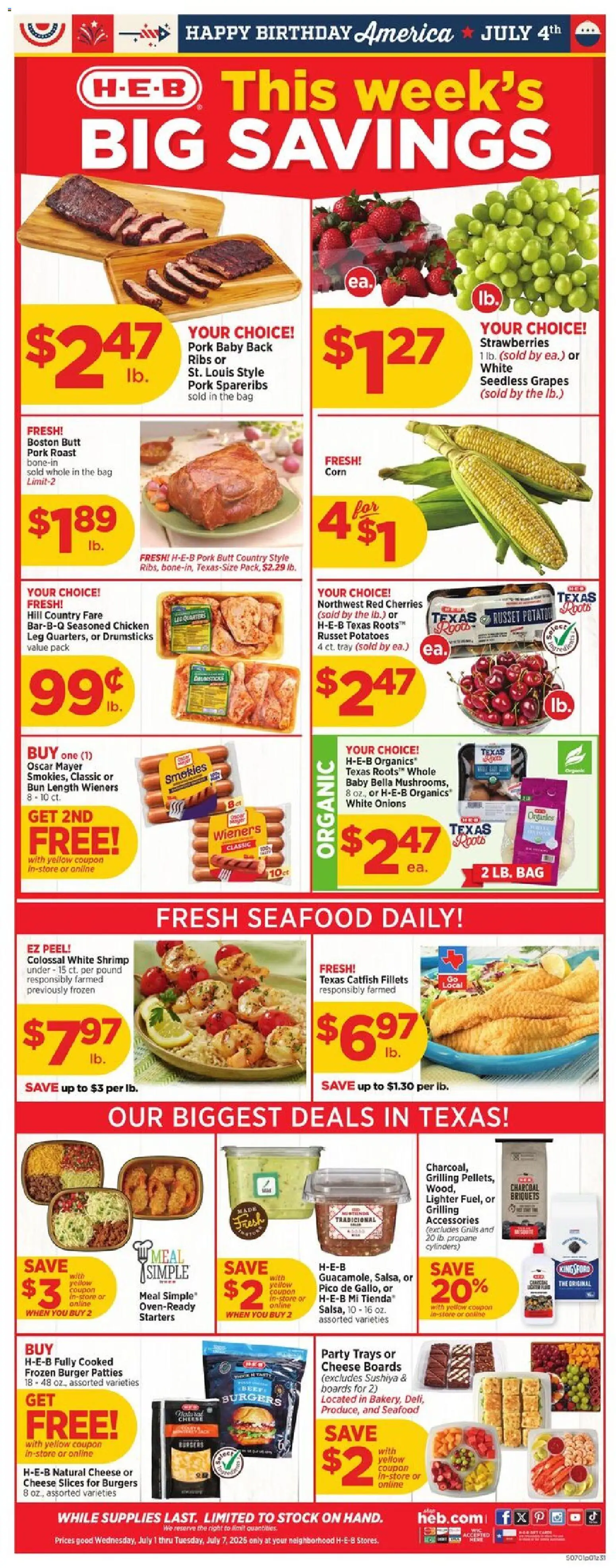 Ad Preview of H-E-B H-E-B Weekly Ad from 07/01/2026
