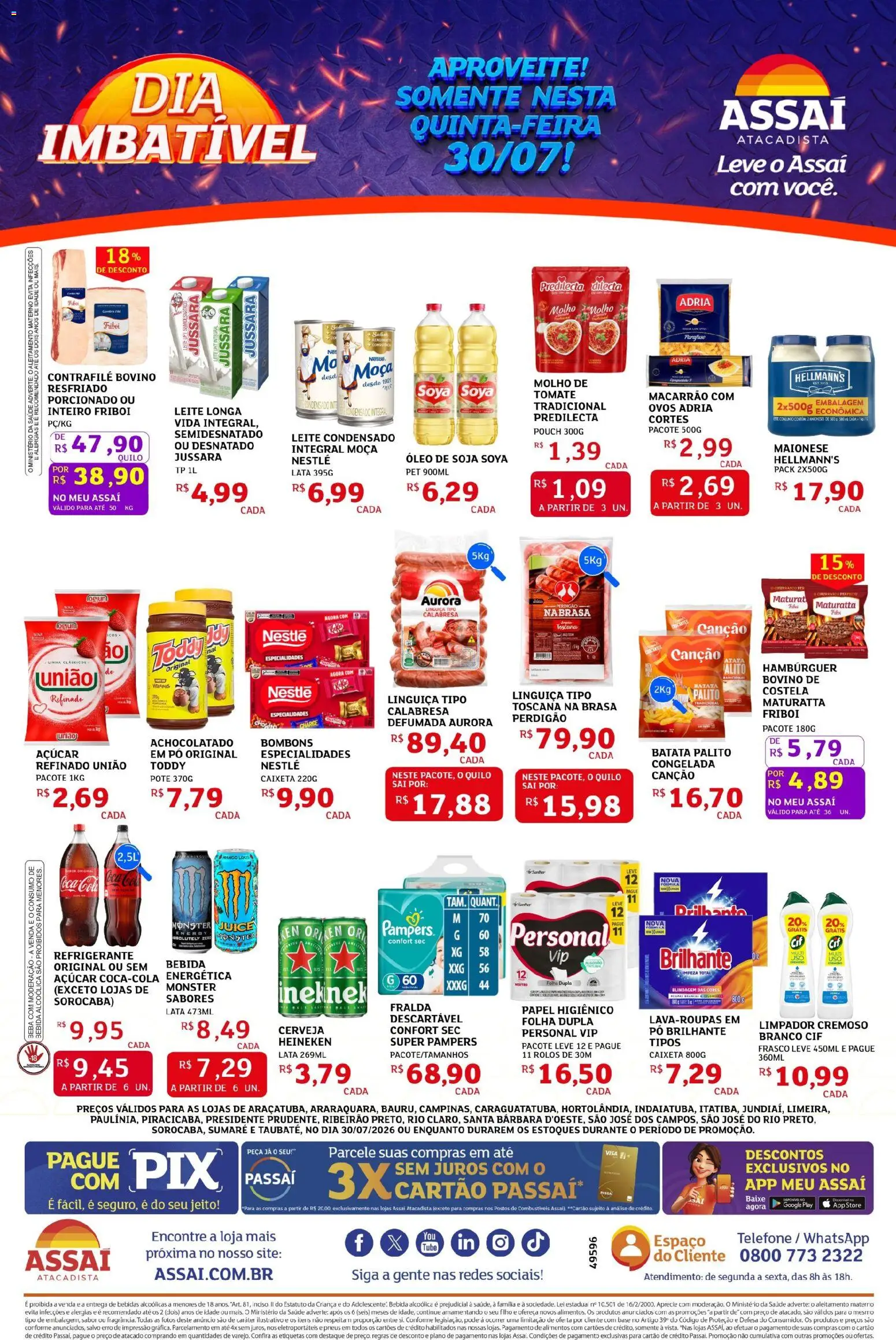 Pré-Visualização do folheto "Assaí Atacadista ofertas - SP" da loja Assaí Atacadista válido a partir de 30/07/2026