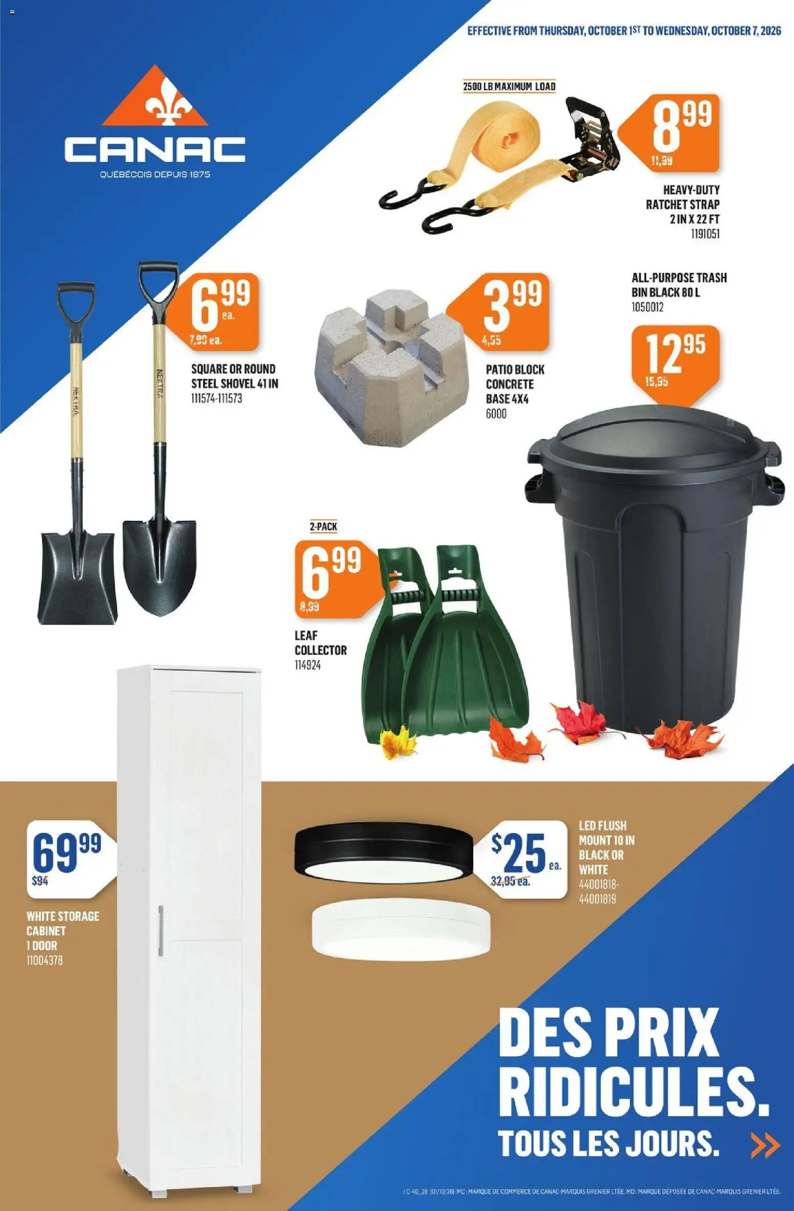 Preview of leaflet Canac weekly flyer from shop Canac is valid from Oct 01, 2026