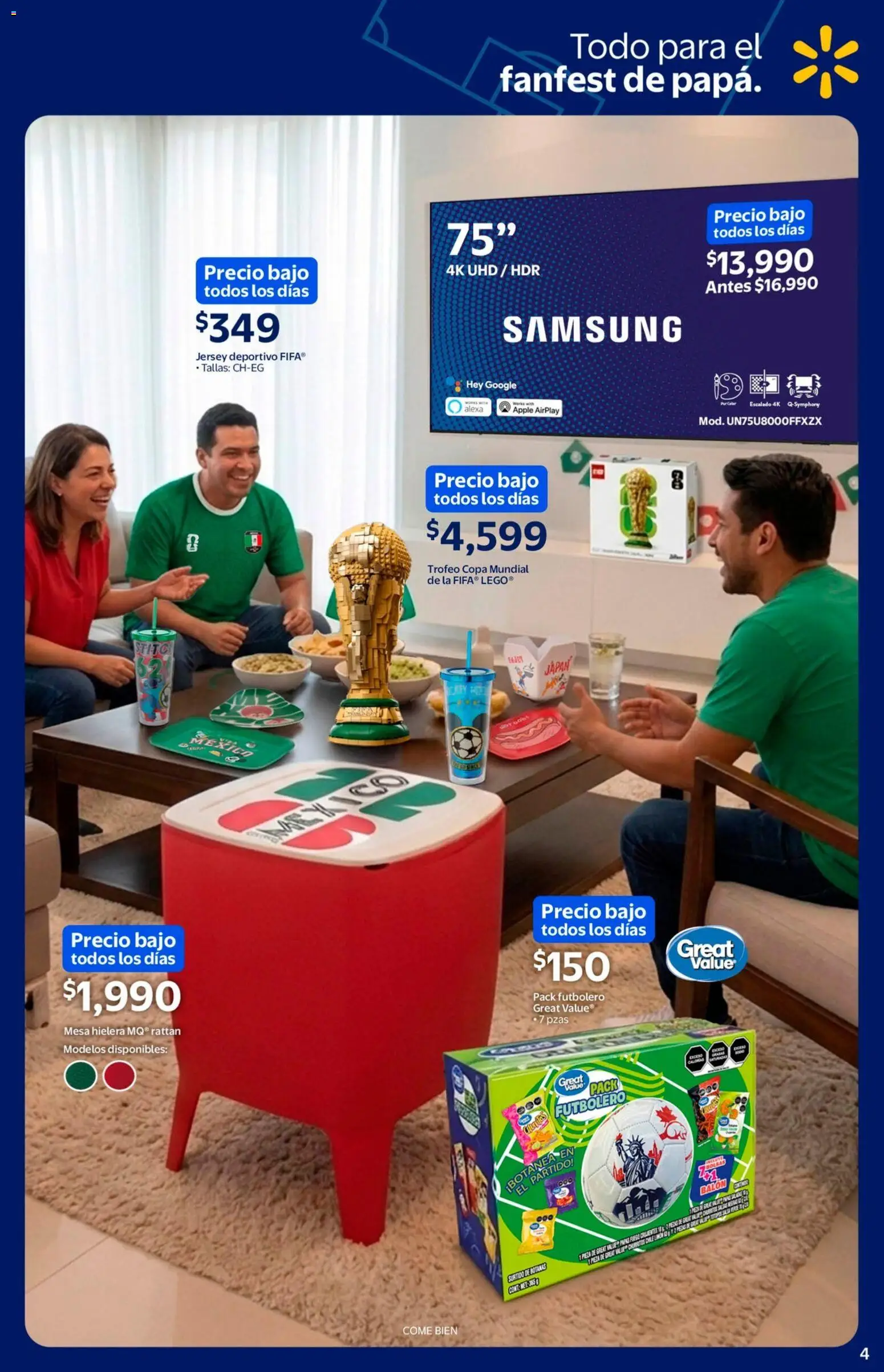 Vista previa las ofertas de la tienda Walmart - Walmart folleto El mejor doblete para papá desde el 11/05/2026 - LEGO, Hielera, Mesa