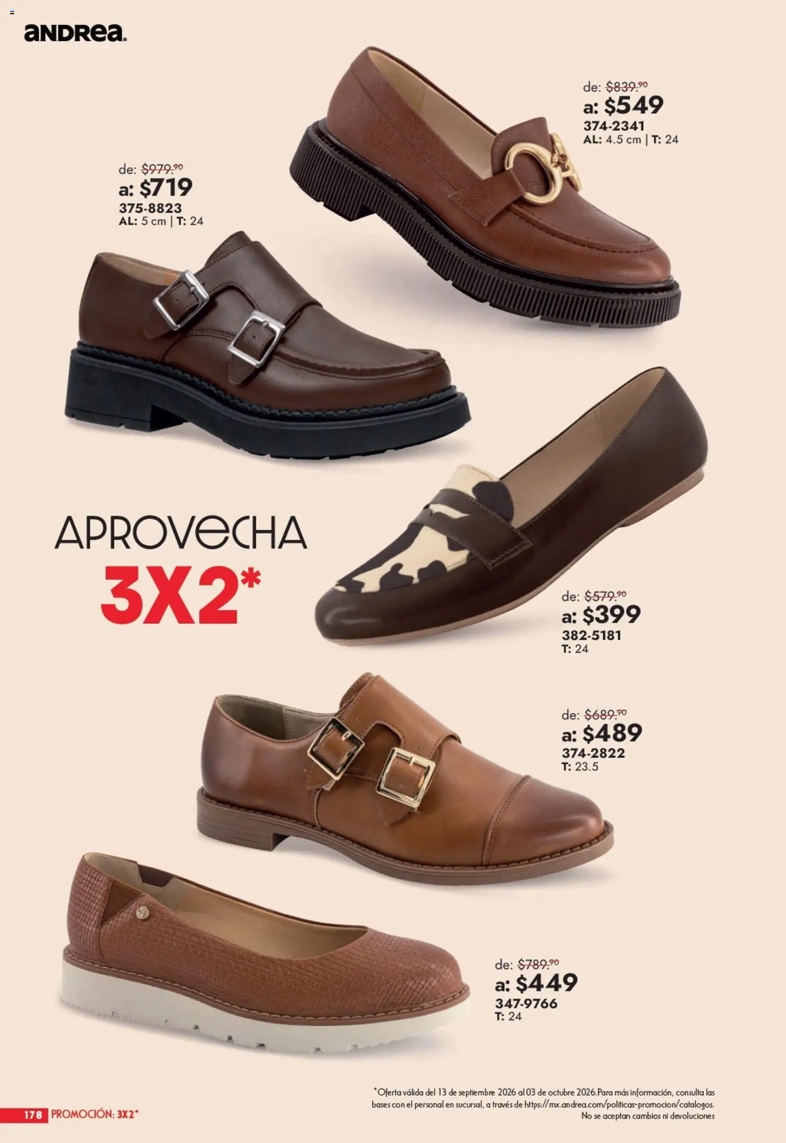 Vista previa las ofertas de la tienda Andrea - Andrea catálogo Outlet desde el 13/09/2026 