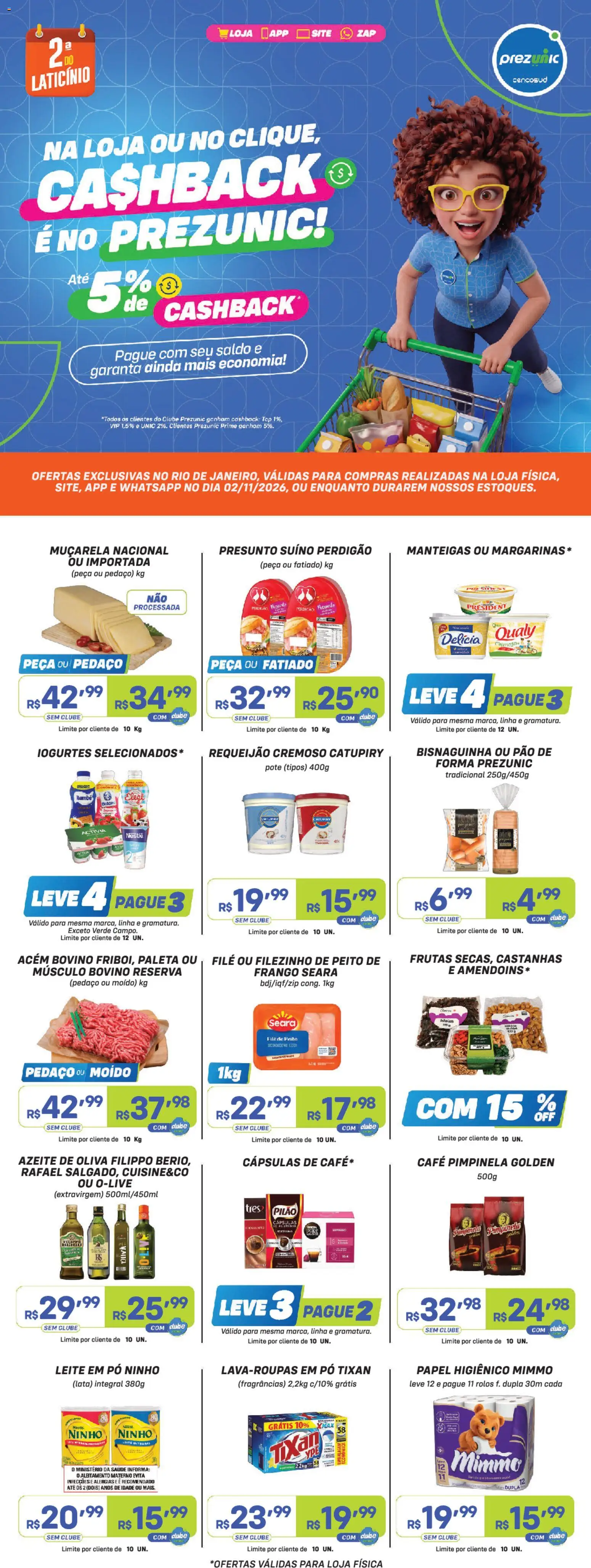 Pré-Visualização do folheto "Prezunic ofertas" da loja Prezunic válido a partir de 02/11/2026