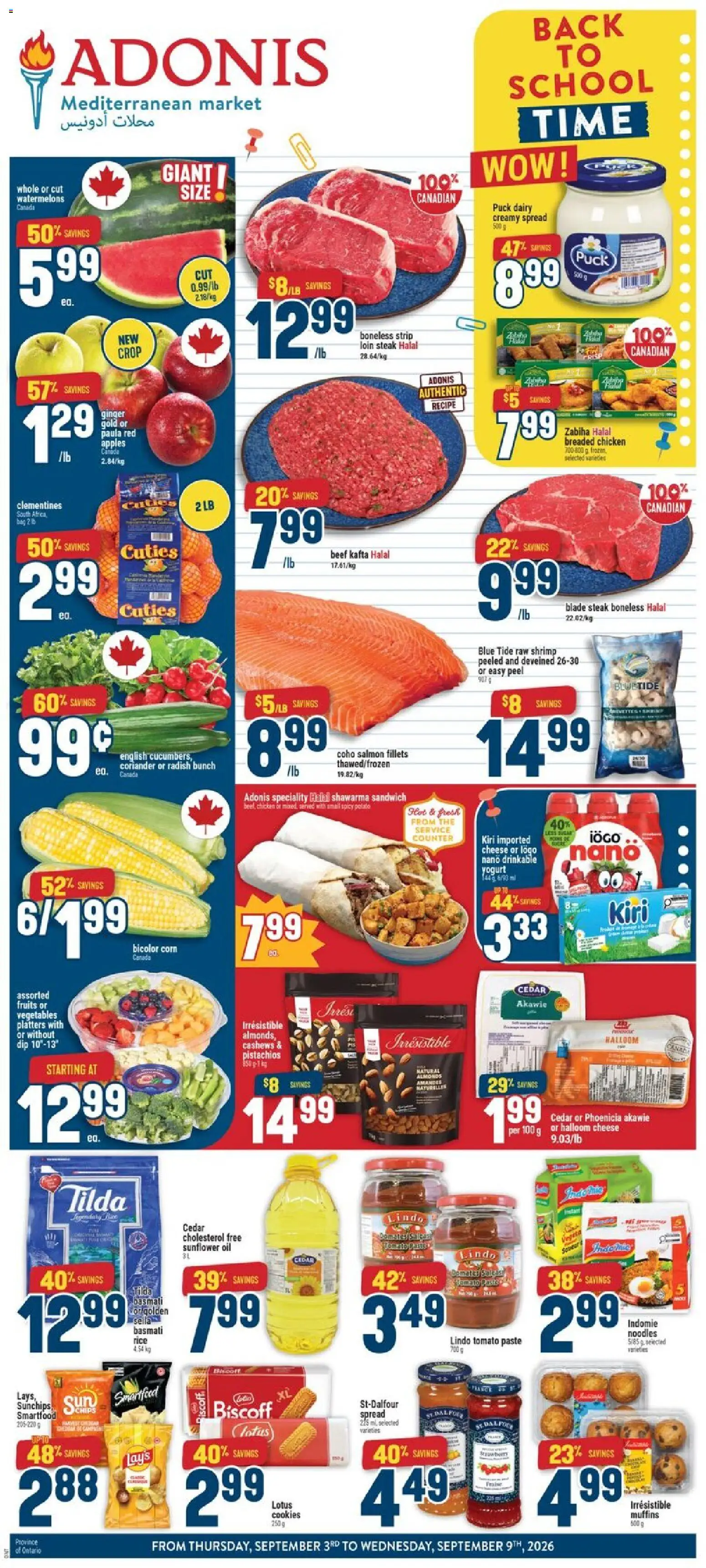 Preview of leaflet Adonis weekly flyer from shop Adonis is valid from Sep 03, 2026