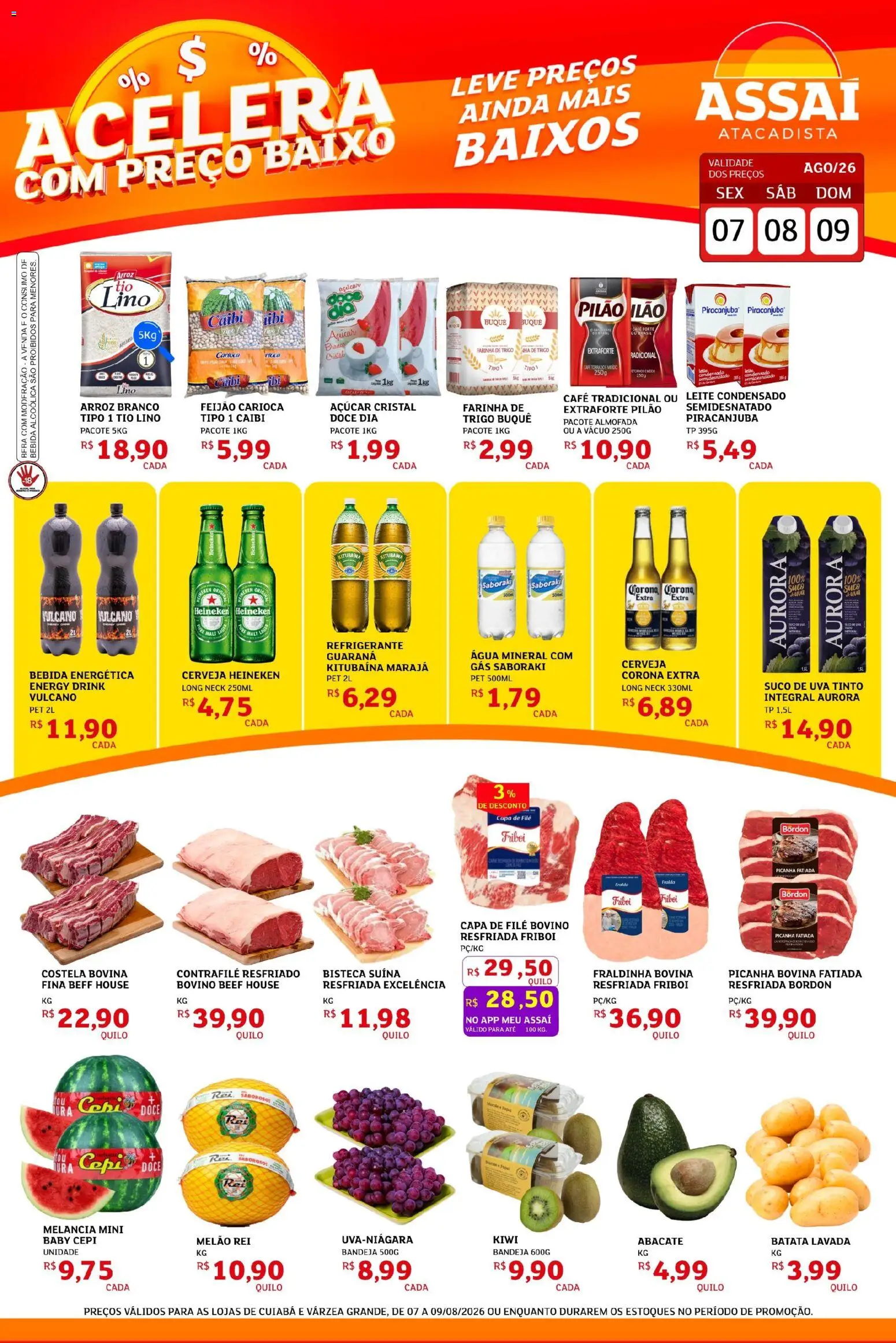 Pré-Visualização do folheto "Assaí Atacadista ofertas - MT" da loja Assaí Atacadista válido a partir de 07/08/2026