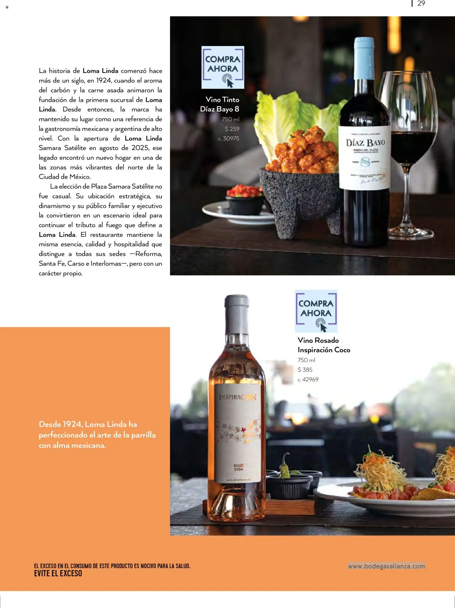 Vista previa las ofertas de la tienda Bodegas Alianza - Catálogo desde el 01/01/2026 - Coco, Satélite, Vino tinto, Carne, Vino, Parrilla, Vino rosado