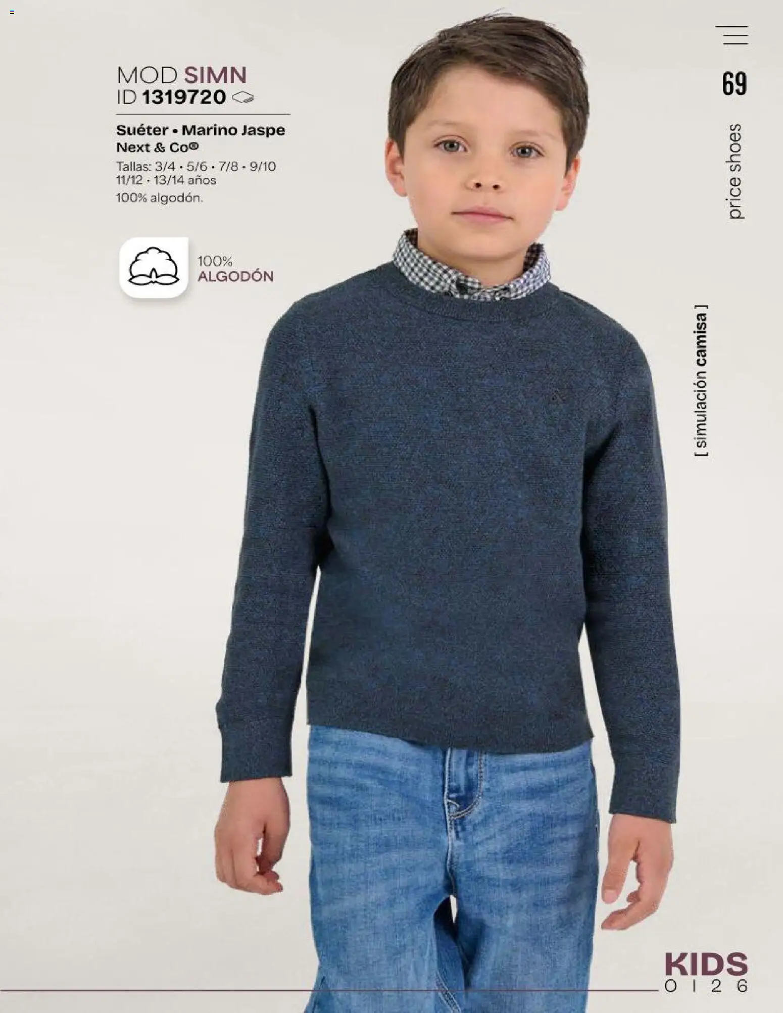 Vista previa las ofertas de la tienda Price Shoes - Price Shoes catálogo Kids desde el 01/10/2026 - Camisa, Suéter, Algodón