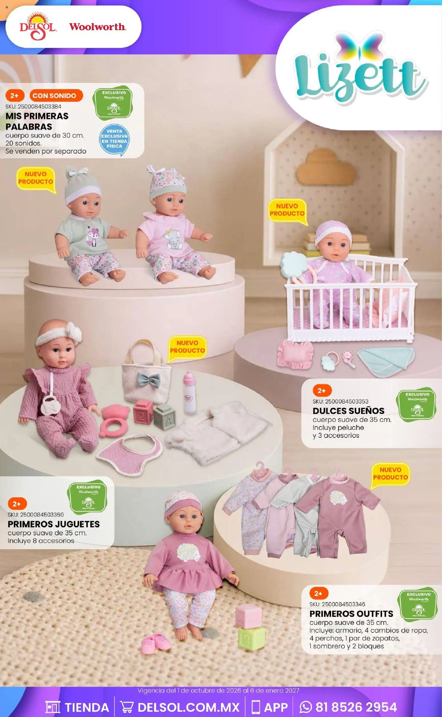Vista previa las ofertas de la tienda Del Sol y Woolworth - Del Sol y Woolworth catálogo El Castillo del Juguete desde el 01/10/2026 - Juguetes, Dulces, Sombrero