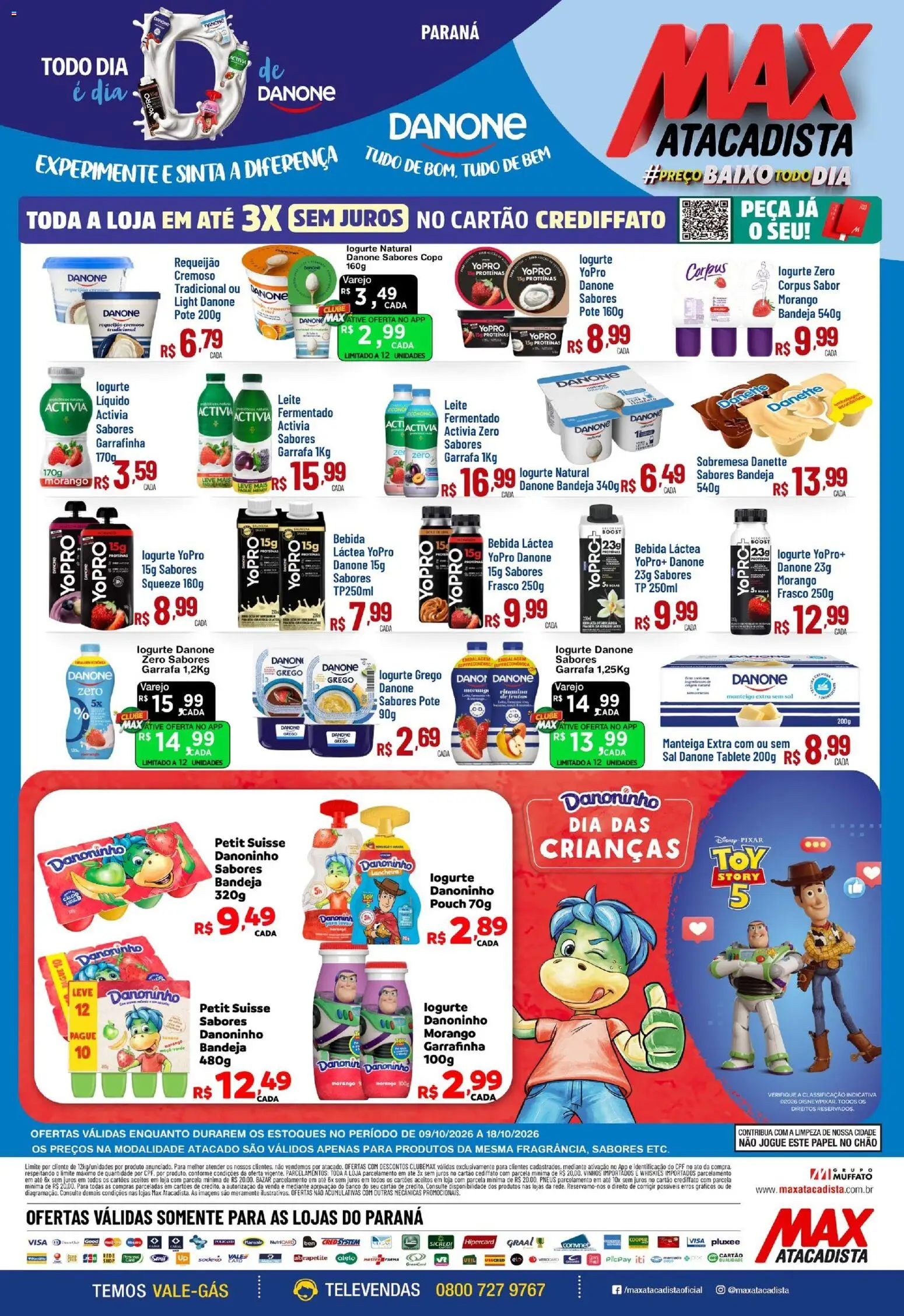 Pré-Visualização do folheto "Max Atacadista ofertas Danone" da loja Max Atacadista válido a partir de 09/10/2026