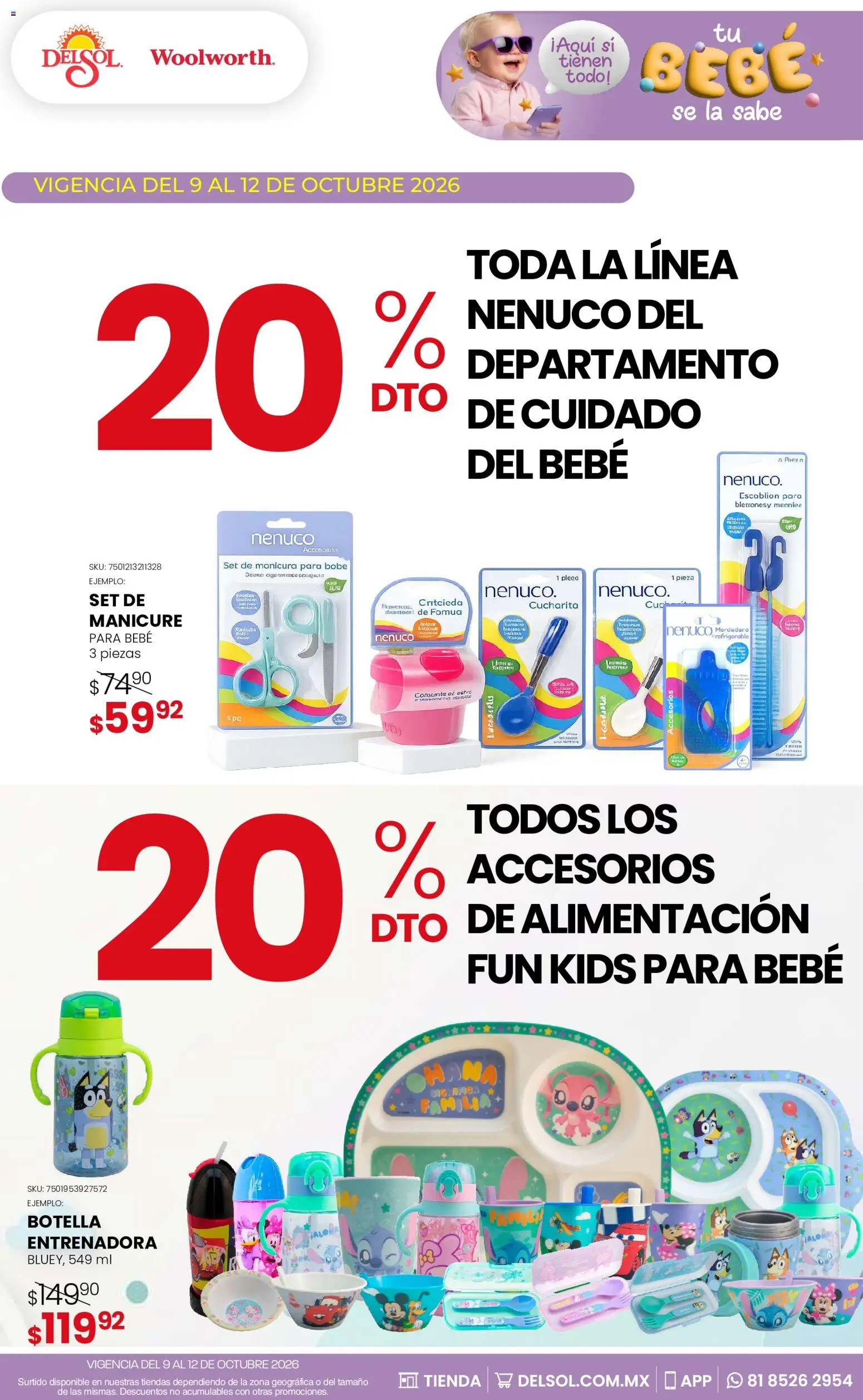 Vista previa las ofertas de la tienda Del Sol y Woolworth - Del Sol y Woolworth catálogo Tu bebé se la sabe desde el 09/10/2026 
