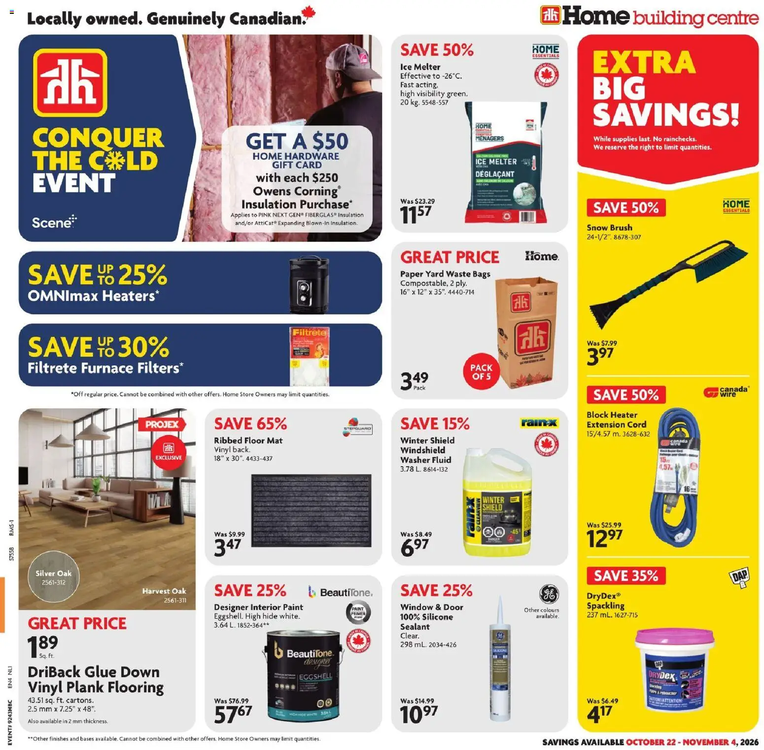 Preview of leaflet Home Hardware weekly flyer / circulaire from shop Home Hardware is valid from Oct 22, 2026
