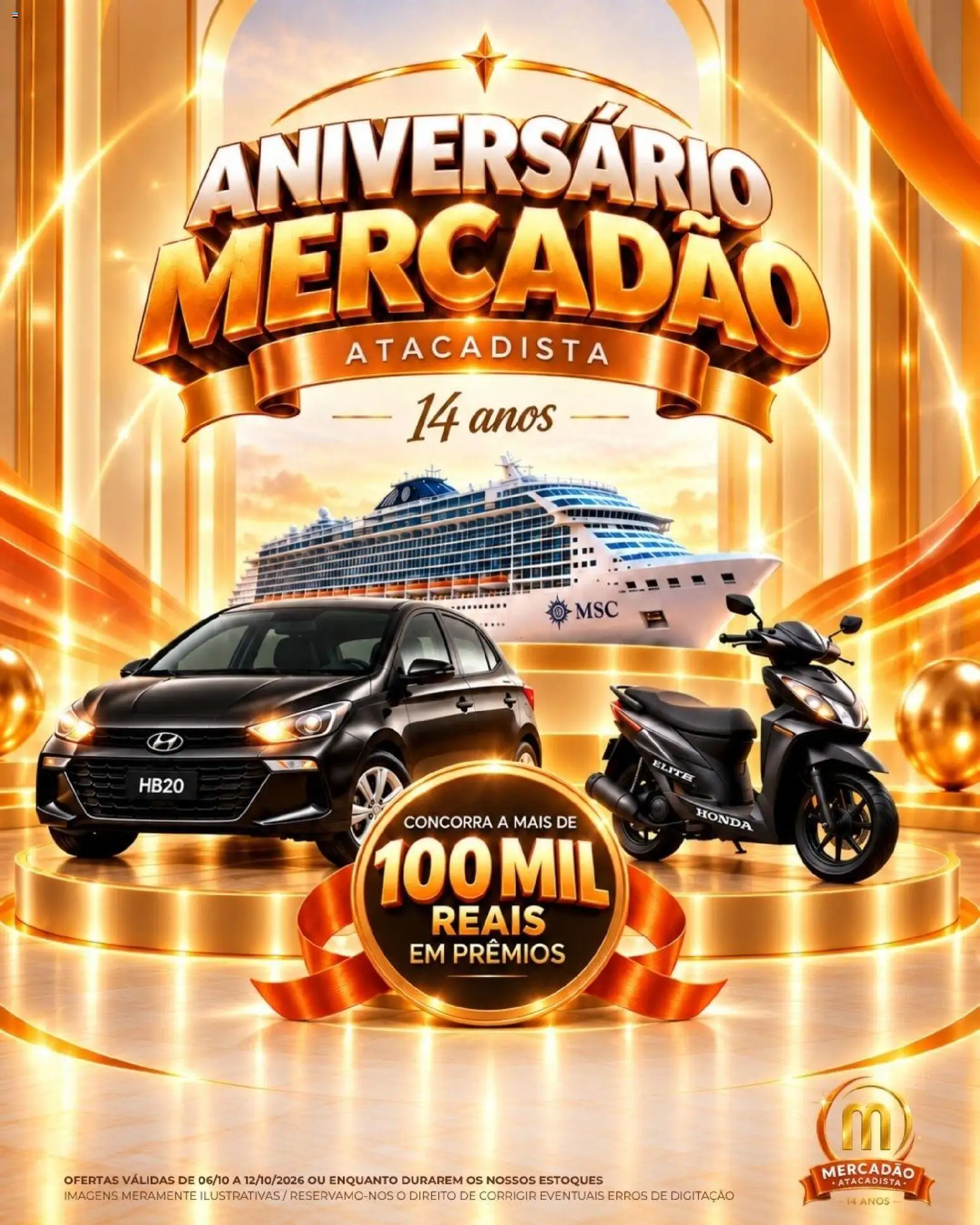 Pré-Visualização do folheto "Mercadão Atacadista - Ofertas da semana" da loja Mercadão Atacadista válido a partir de 06/10/2026