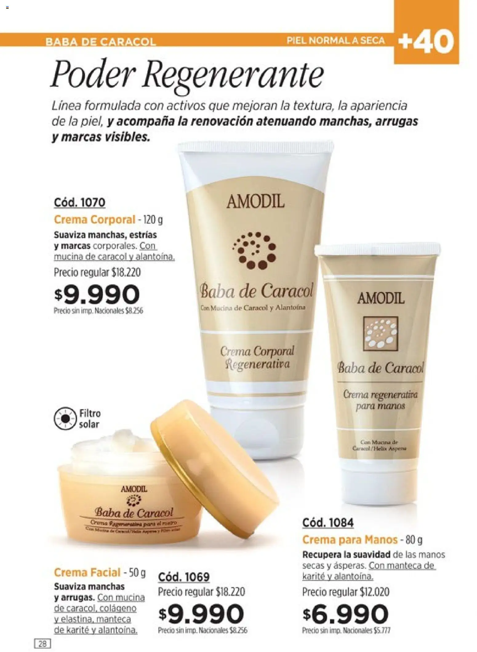 Vista previa del folleto de la tienda Amodil válido desde el 01/10/2026 - Manteca, Crema, Crema para manos, Crema facial, Manteca de karité, Crema regenerativa