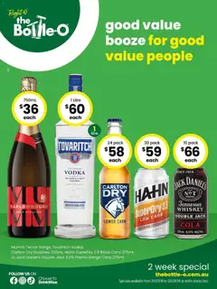 Preview of catalogue Good Value Booze, For Good Value People. 20/07 from shop The Bottle-O valid 20/07/2026