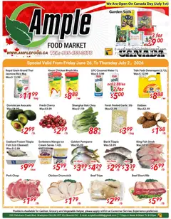 Preview of leaflet Ample Food Market weekly flyer Brampton from shop Ample Food Market is valid from Jun 26, 2026