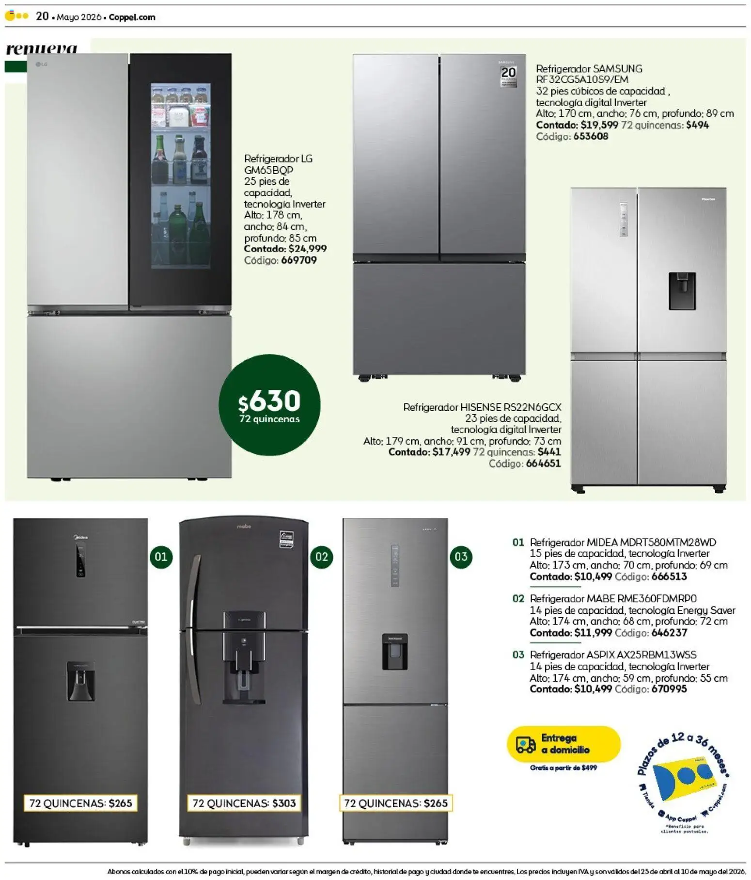 Vista previa las ofertas de la tienda Coppel - Coppel catálogo Claro que la vas a querer desde el 25/04/2026 - Refrigerador, Té