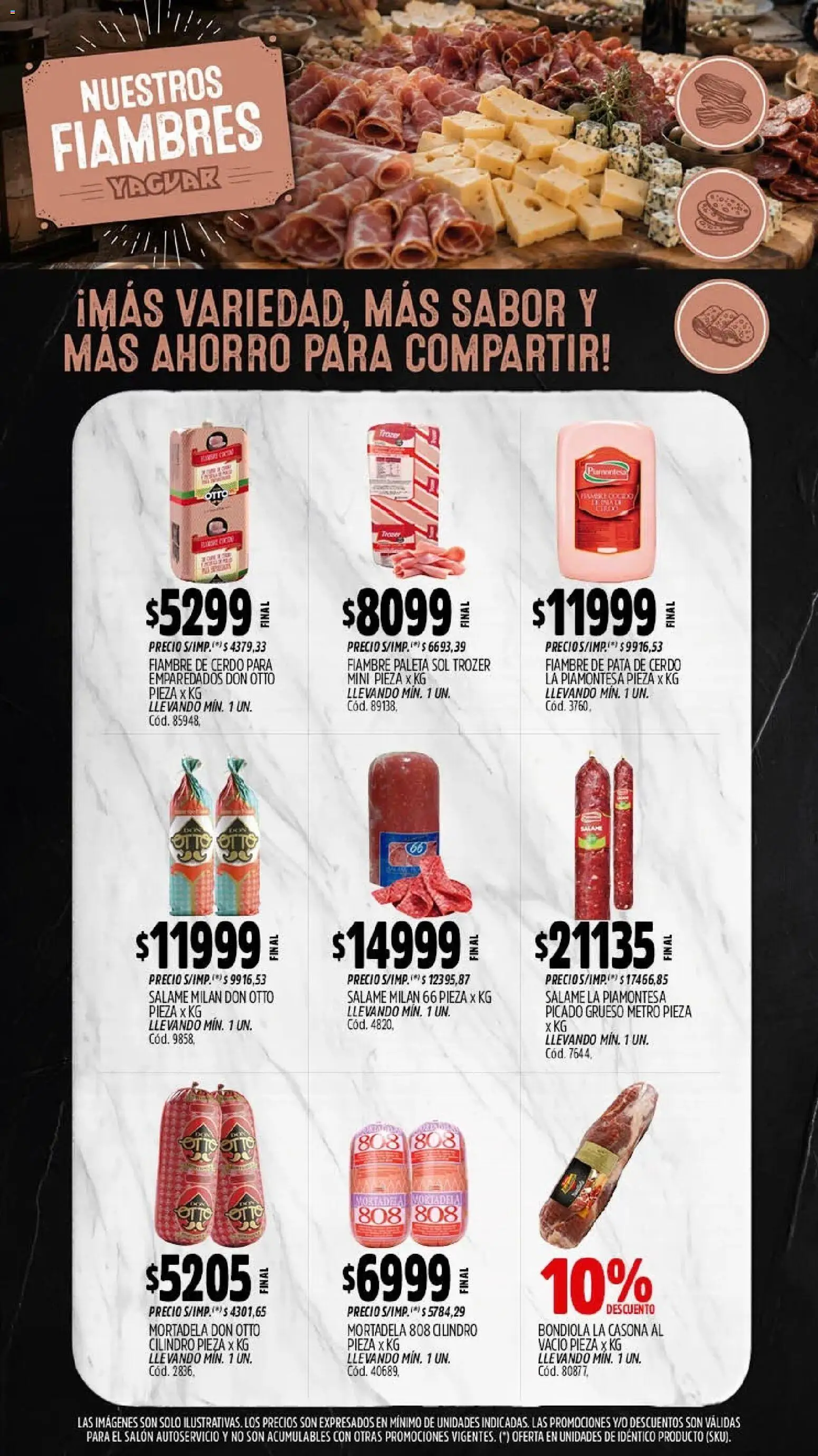 Vista previa del folleto de la tienda Yaguar válido desde el 28/09/2026 - Cerdo, Mortadela, Salame, Paleta, Pata de cerdo