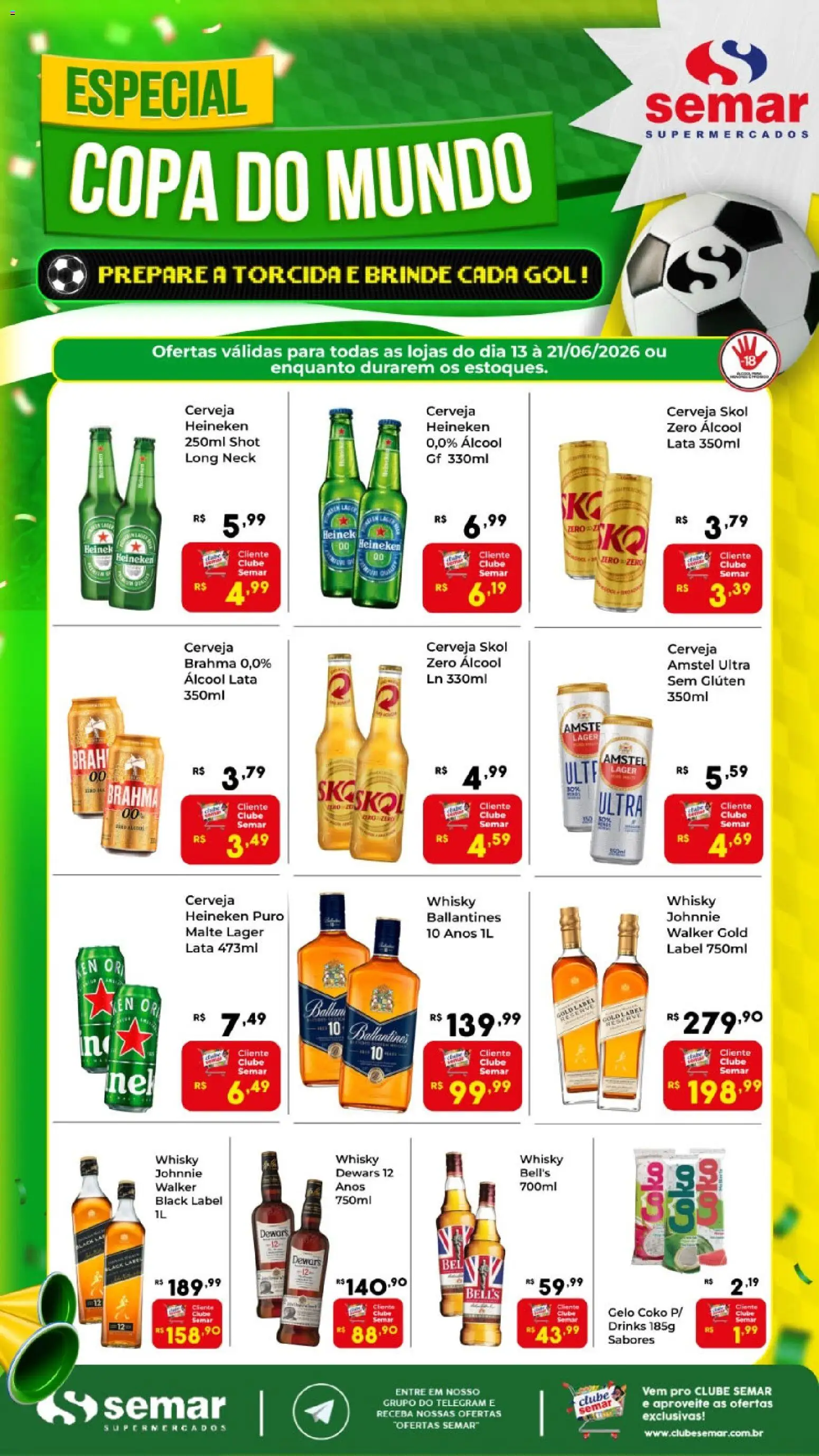 Pré-Visualização do folheto "Semar Supermercado ofertas Bebidas" da loja Semar Supermercado válido a partir de 13/06/2026