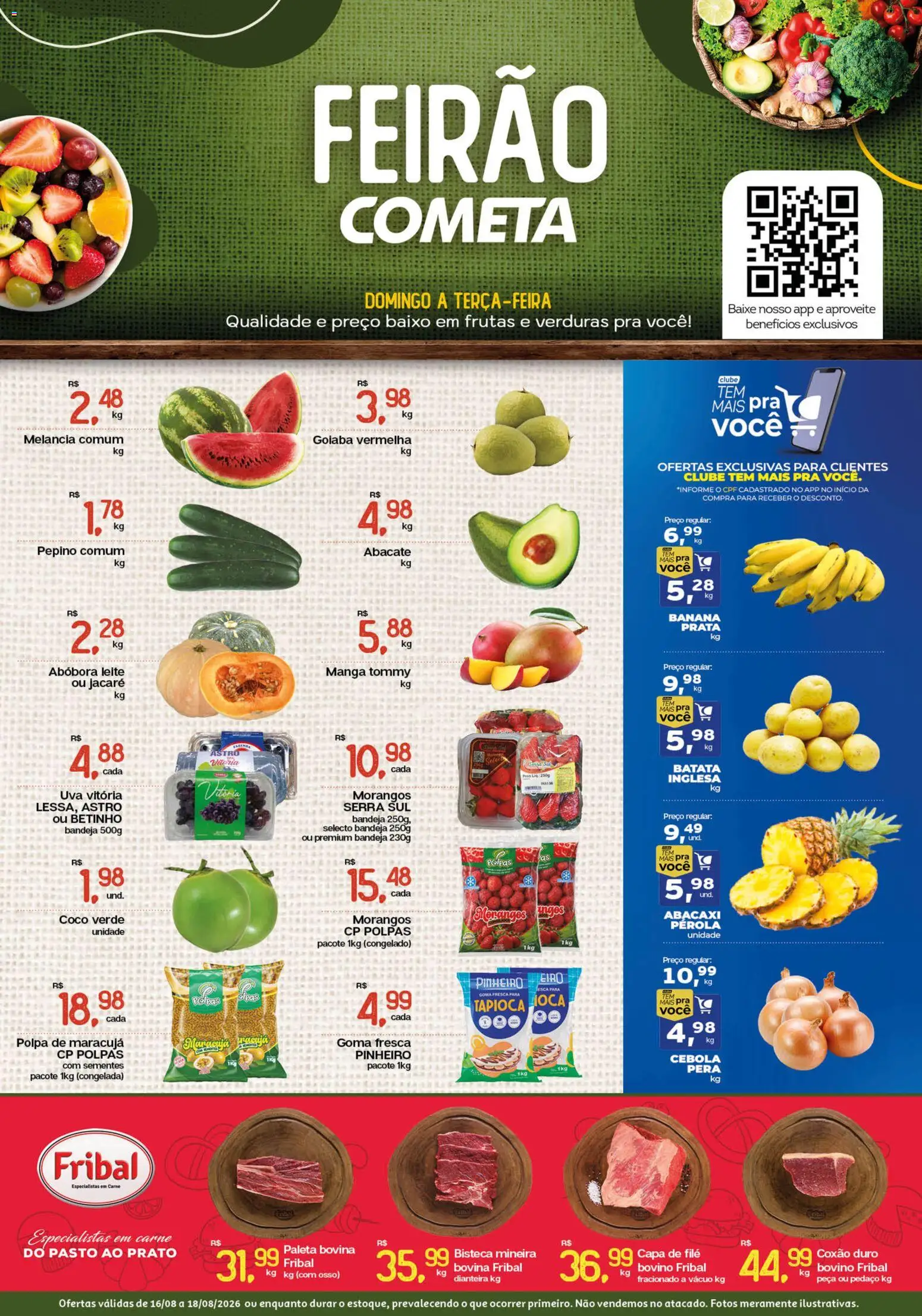Pré-Visualização do folheto "Cometa Supermercados ofertas Feirão" da loja Cometa Supermercados válido a partir de 16/08/2026