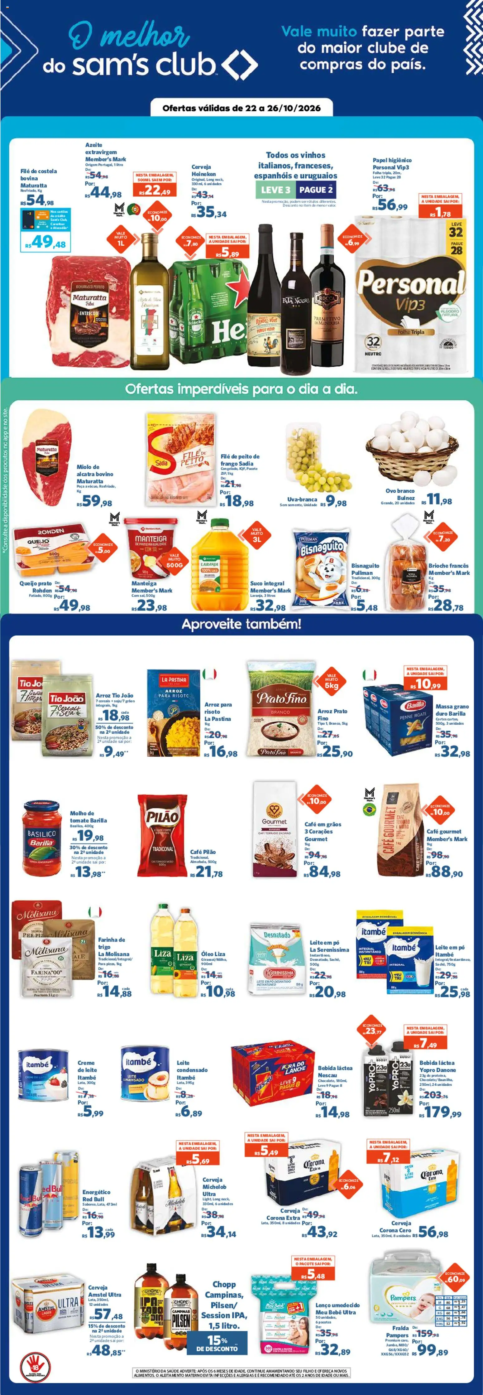 Pré-Visualização do folheto "Sam's Club - Ofertas da semana" da loja Sam's Club válido a partir de 22/10/2026