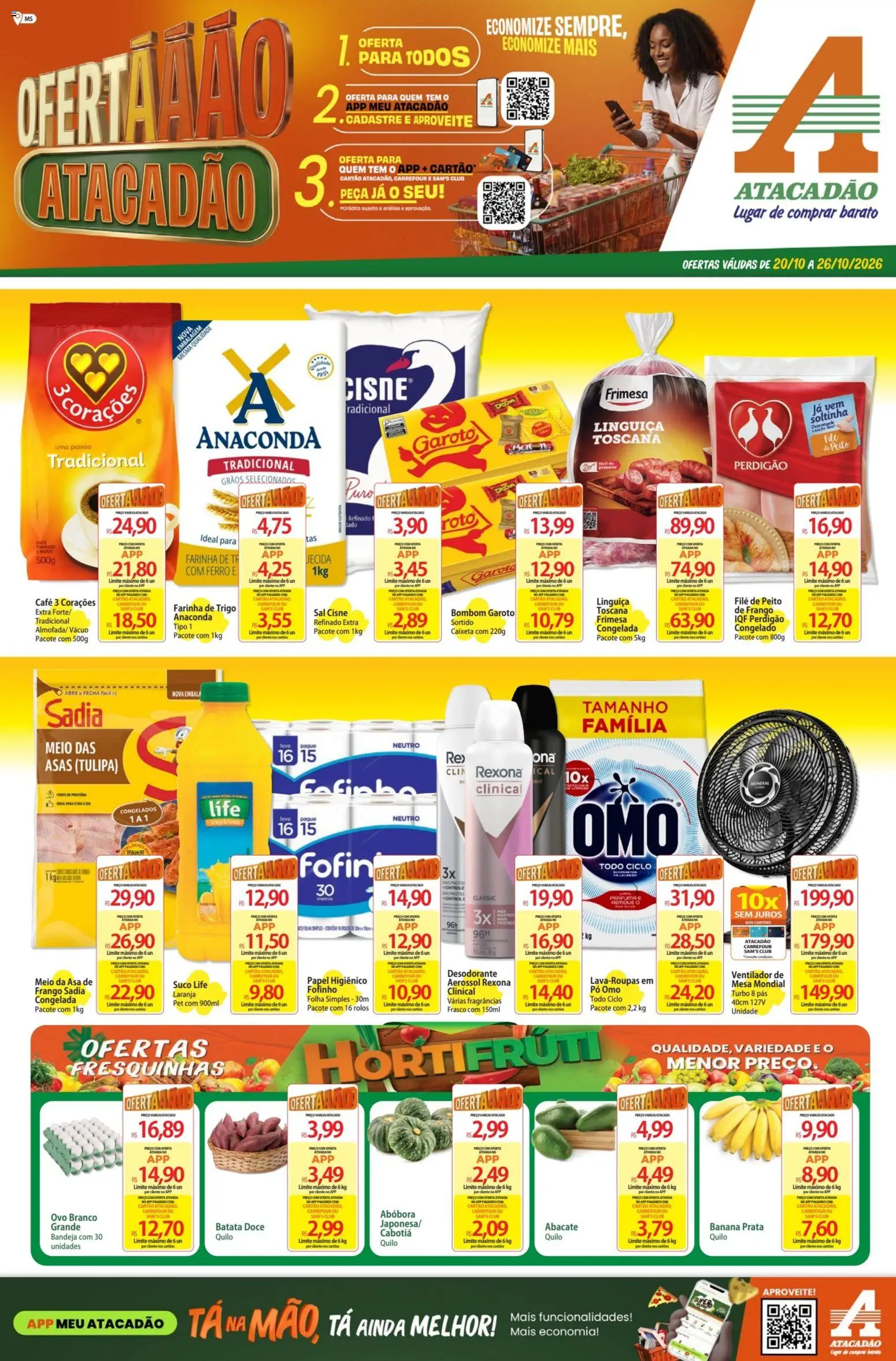 Pré-Visualização do folheto "Atacadão ofertas - MS" da loja Atacadão válido a partir de 20/10/2026