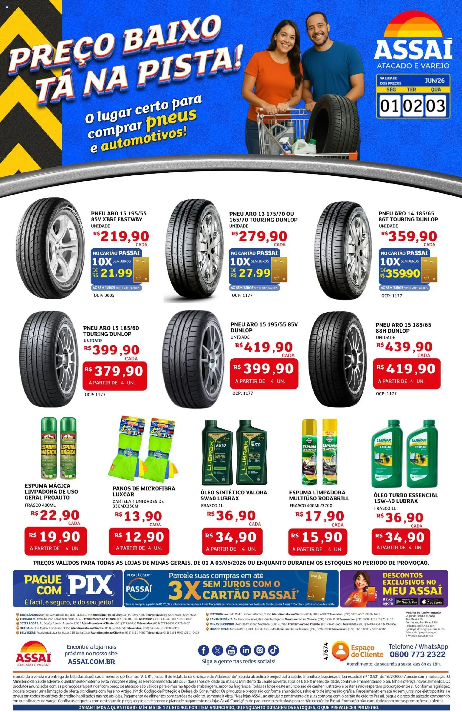 Pré-Visualização do folheto "Assaí Atacadista ofertas - MG" da loja Assaí Atacadista válido a partir de 01/06/2026