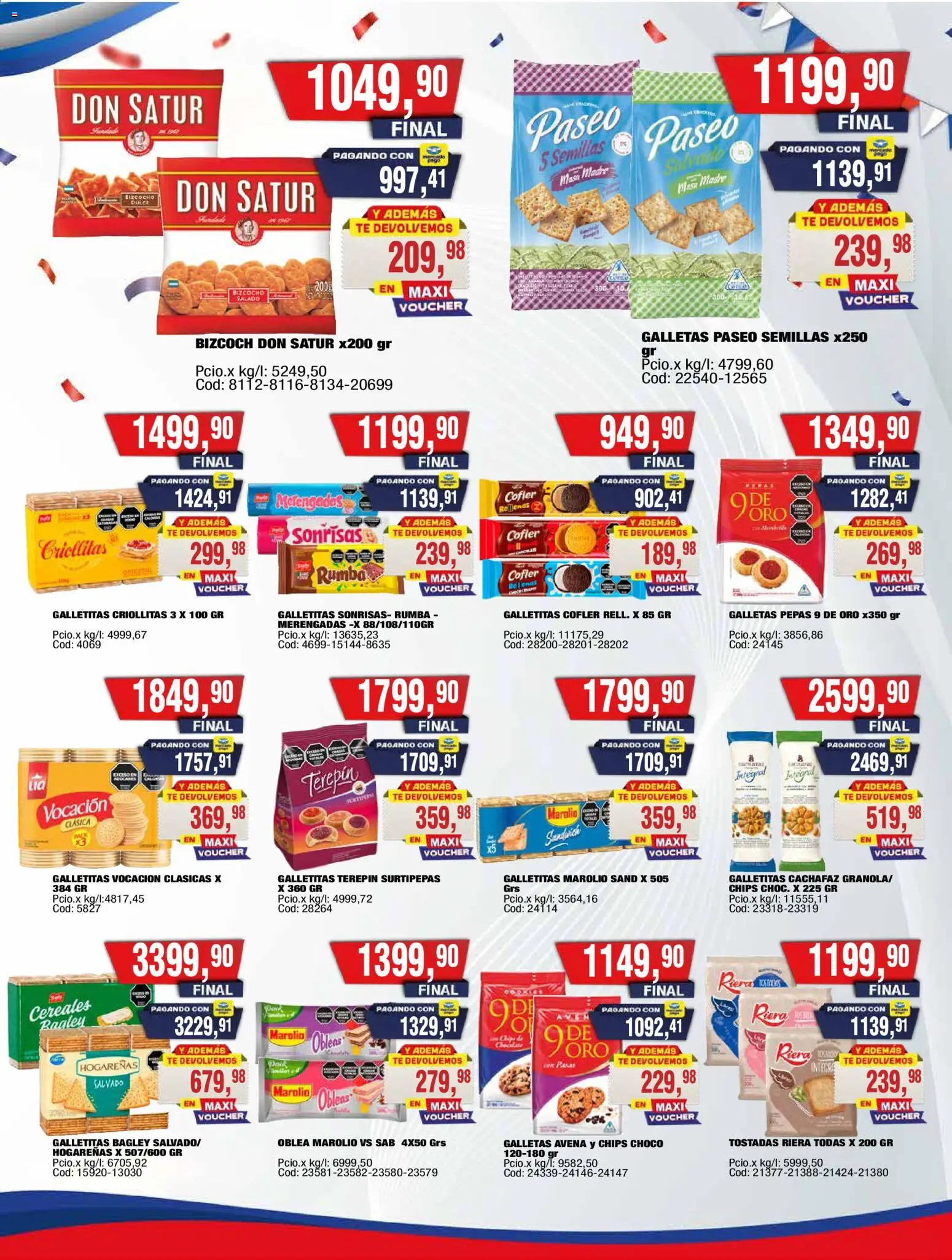 Vista previa del folleto de la tienda Maxiconsumo válido desde el 10/08/2026 - Chocolate, Té, Galletitas, Galletas, Semillas, Masa, Cereales, Dulce