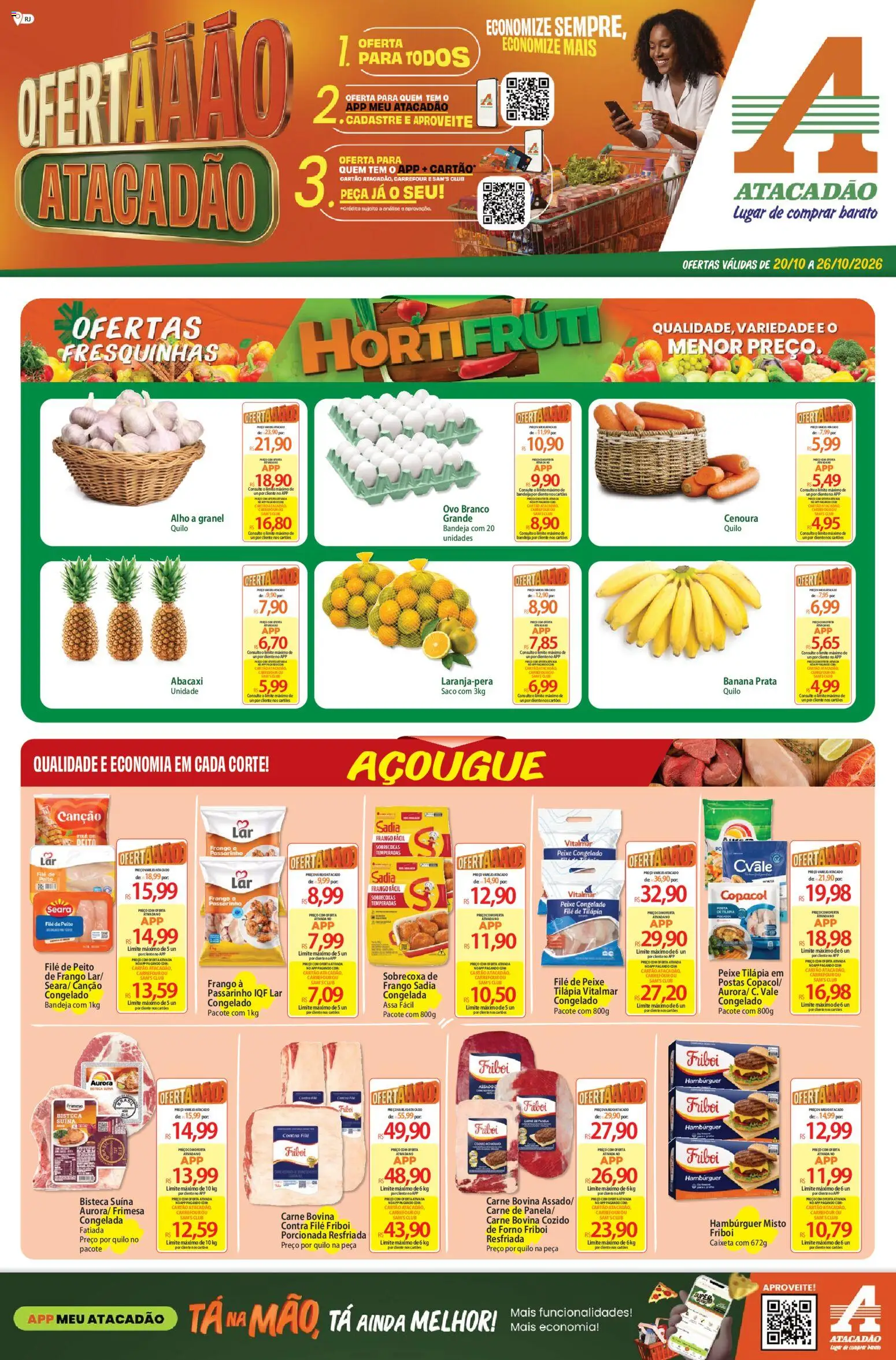 Pré-Visualização do folheto "Atacadão ofertas - RJ" da loja Atacadão válido a partir de 20/10/2026
