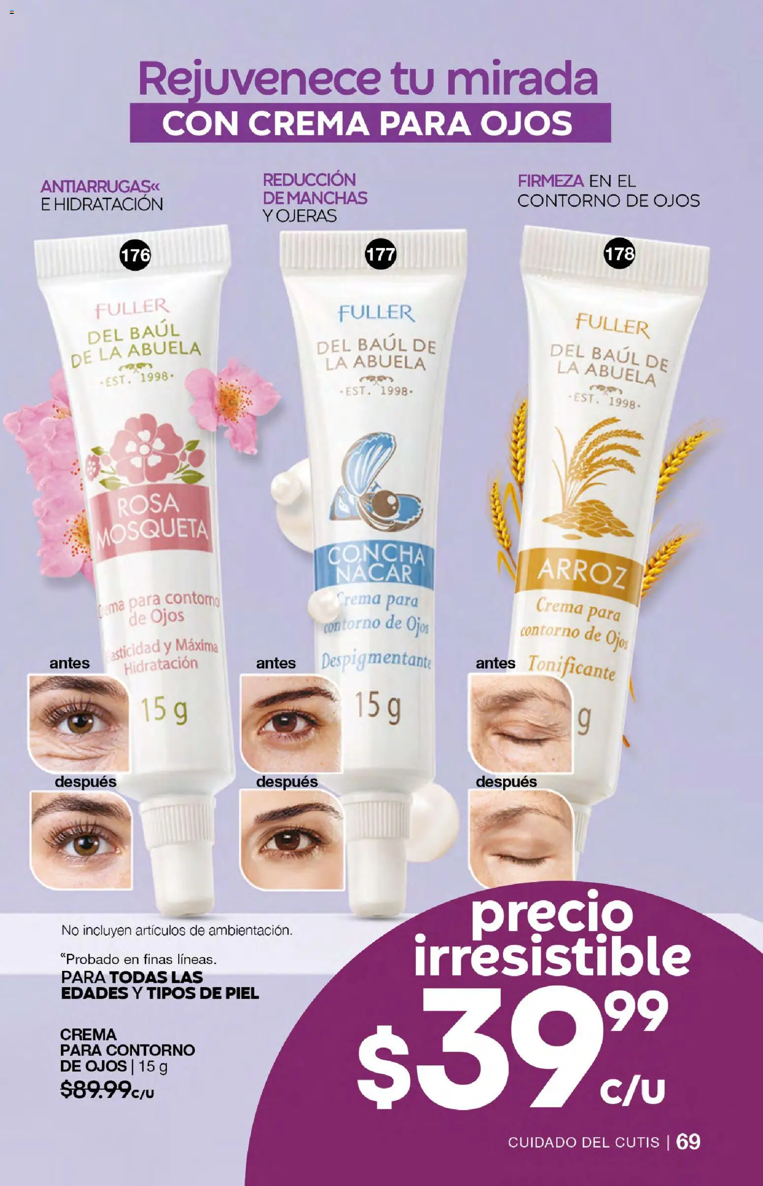 Vista previa las ofertas de la tienda Fuller - Campaña 23 2026 desde el 18/02/2026 - Arroz, Crema, Contorno de ojos, Contorno