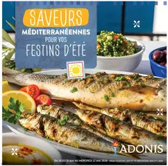 Un aperçu du dépliant Adonis circulaire - Saveurs Méditerranéennes du magasin Adonis est valide à partir 21 mai 2026