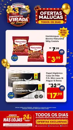 Pré-Visualização do folheto "Semar Supermercado ofertas Malucas" da loja Semar Supermercado válido a partir de 11/10/2026