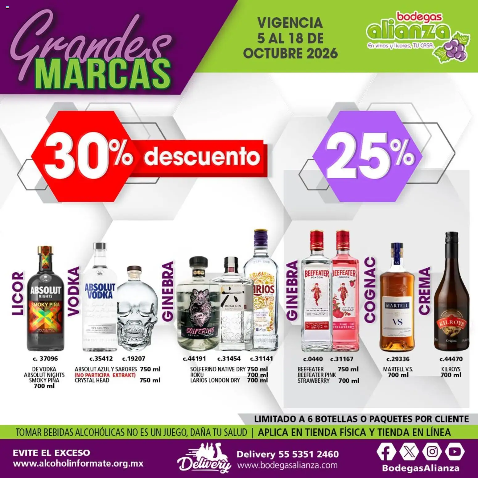 Vista previa las ofertas de la tienda Bodegas Alianza - Bodegas Alianza catálogo Grandes Marcas desde el 05/10/2026 