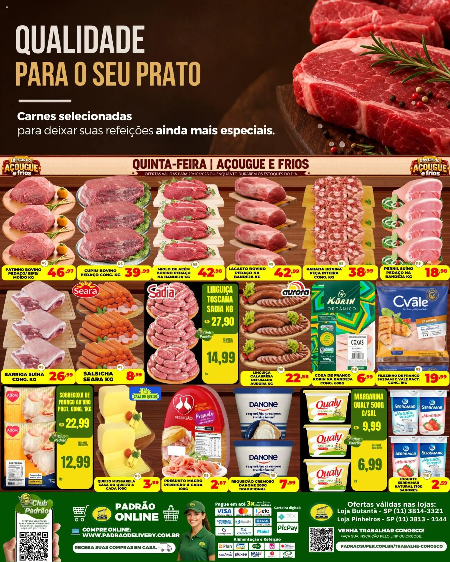 Pré-Visualização do folheto "Supermercado Padrão ofertas do Açougue" da loja Supermercado Padrão válido a partir de 29/10/2026