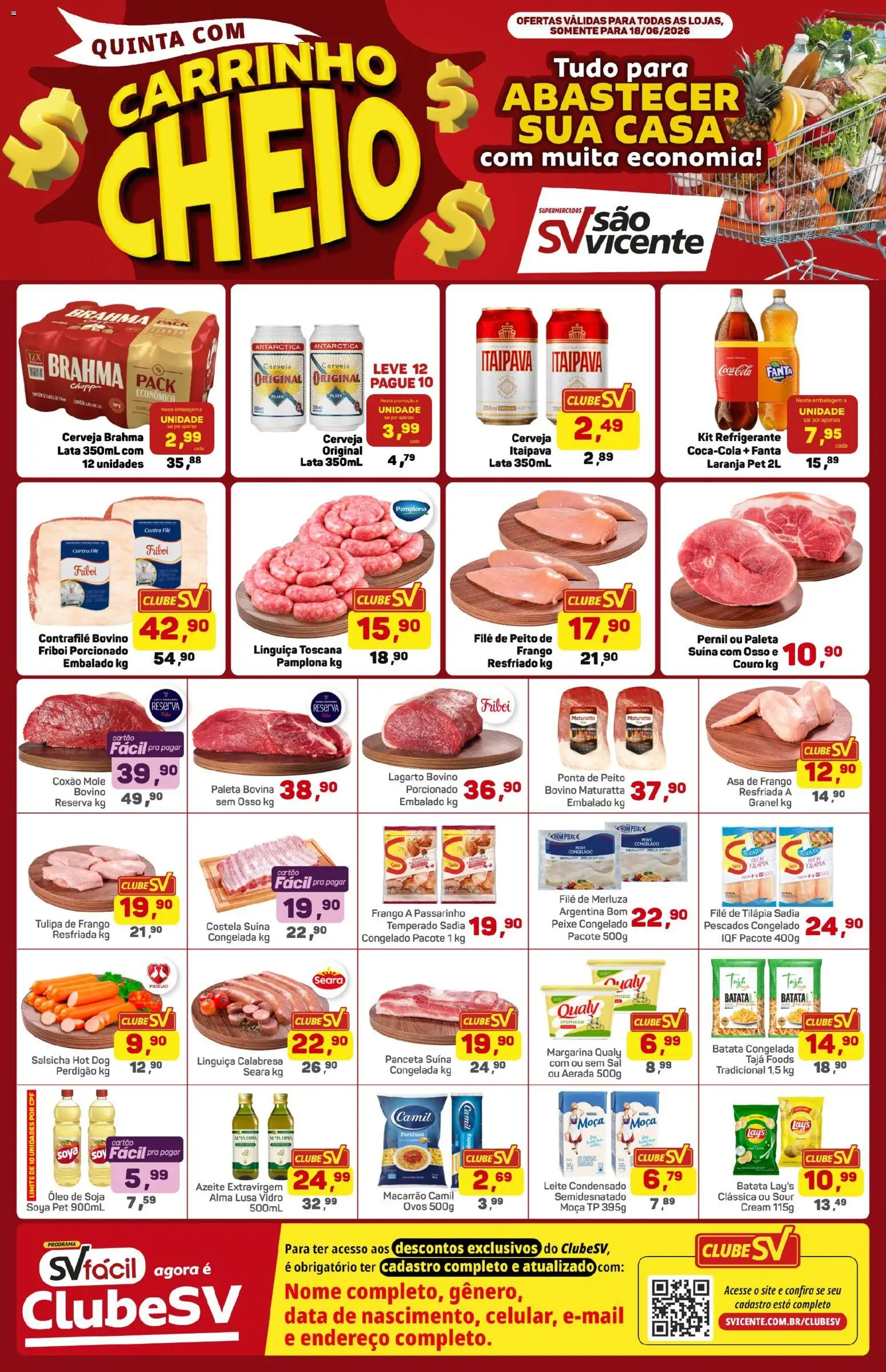 Pré-Visualização do folheto "Supermercados São Vicente - Ofertas da semana" da loja Supermercados São Vicente válido a partir de 18/06/2026