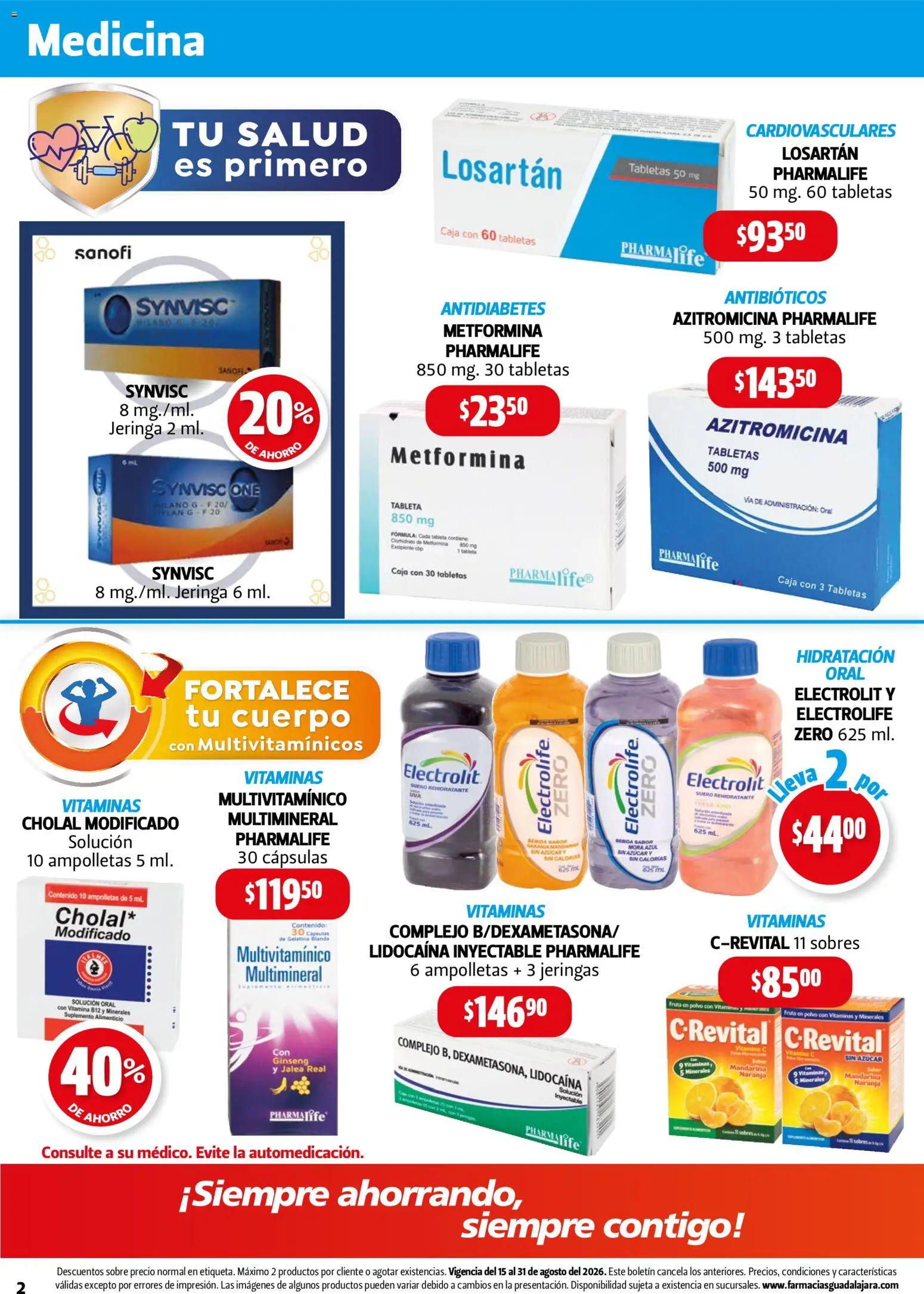 Vista previa las ofertas de la tienda Farmacia Guadalajara - Farmacia Guadalajara catálogo desde el 15/08/2026 