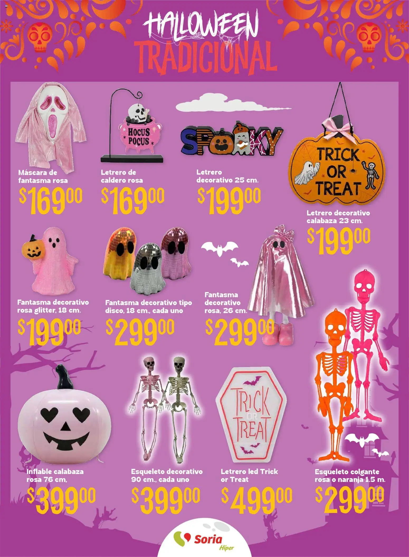 Vista previa las ofertas de la tienda Soriana - Soriana Halloween y Día de muertos Híper Nacional desde el 08/09/2026 