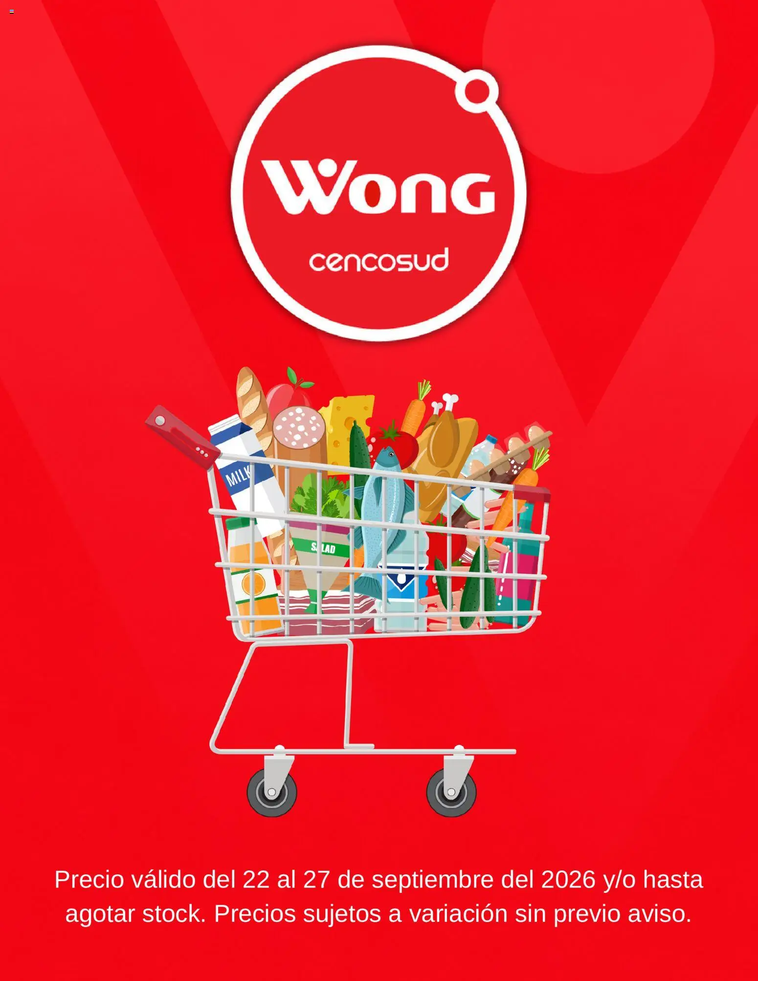 Vista previa de Wong catálogo de la tienda Wong válido desde 22/09/2026