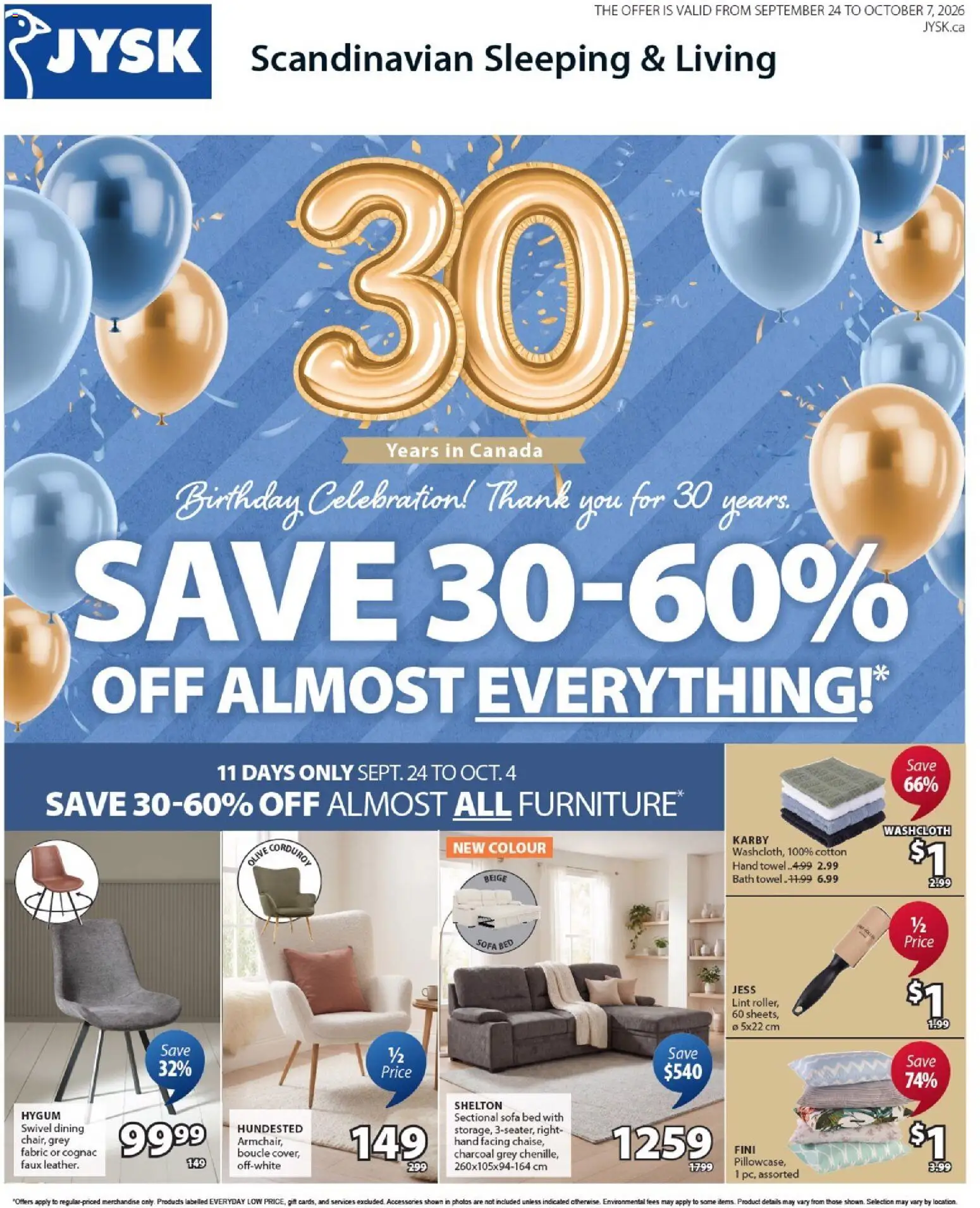 Preview of leaflet JYSK weekly flyer from shop JYSK is valid from Sep 24, 2026