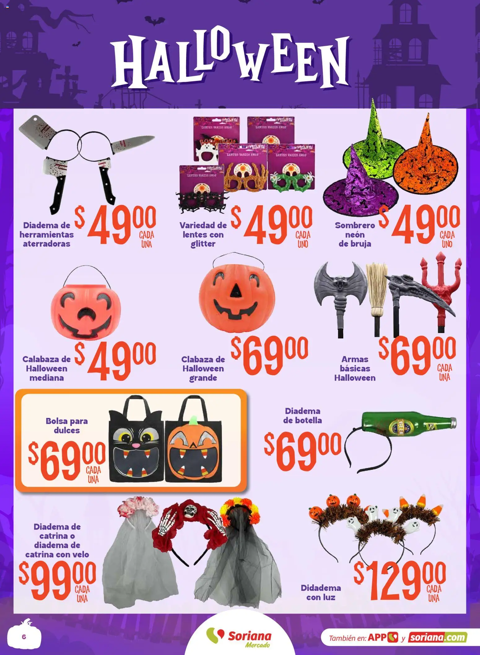 Vista previa las ofertas de la tienda Soriana - Soriana Halloween y Día de muertos Mercado Nacional desde el 08/09/2026 