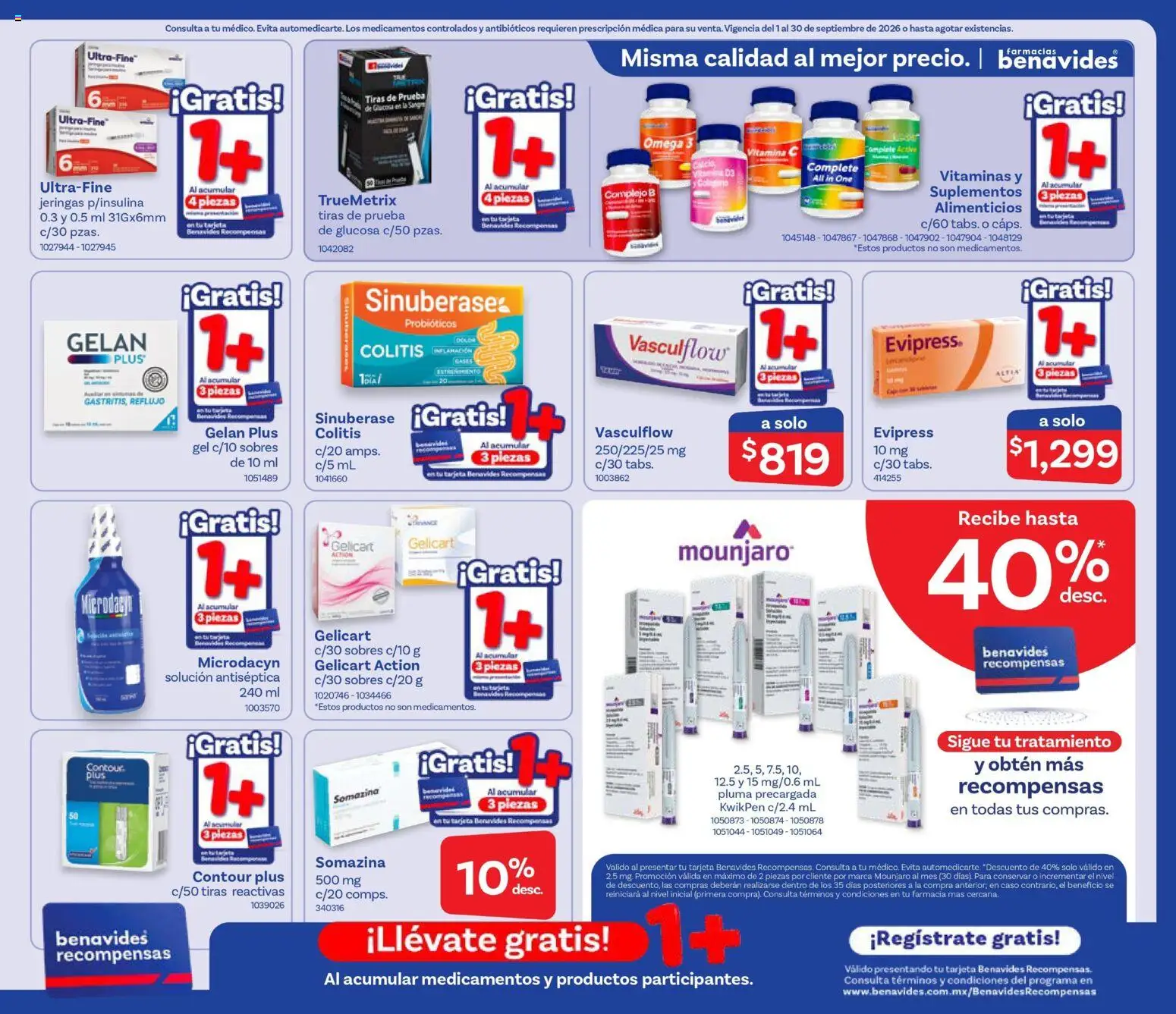 Vista previa las ofertas de la tienda Farmacia Benavides - Farmacia Benavides catálogo desde el 01/09/2026 