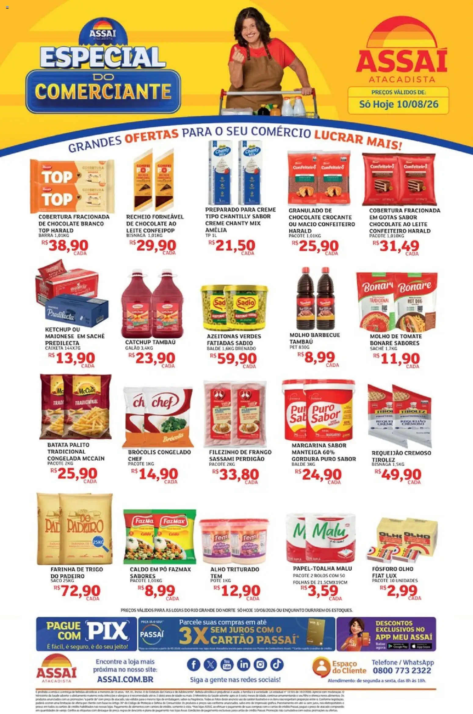 Pré-Visualização do folheto "Assaí Atacadista ofertas - RN" da loja Assaí Atacadista válido a partir de 10/08/2026