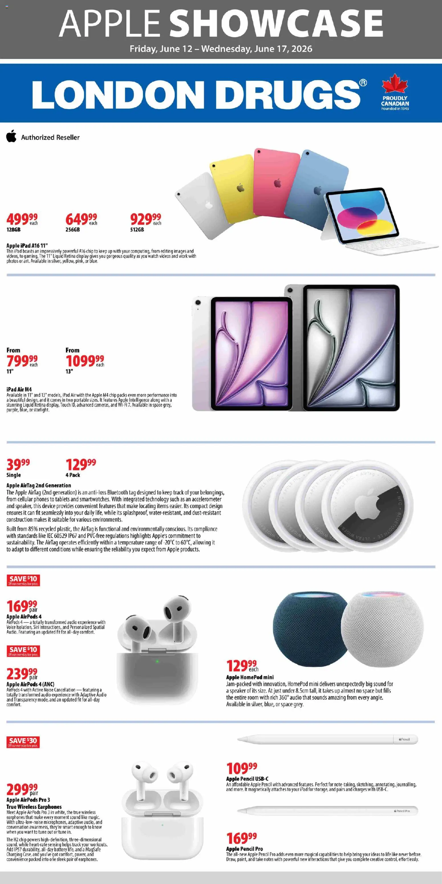Preview of leaflet London Drugs - Apple Showcase from shop London Drugs is valid from Jun 12, 2026