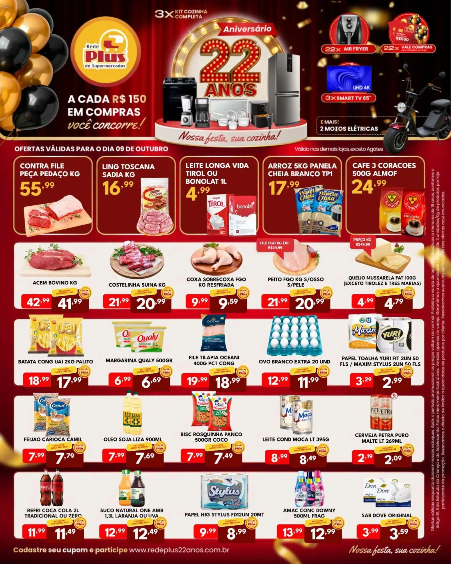 Pré-Visualização do folheto "Rede Plus Supermercados - Ofertas da semana" da loja Rede Plus Supermercados válido a partir de 09/10/2026