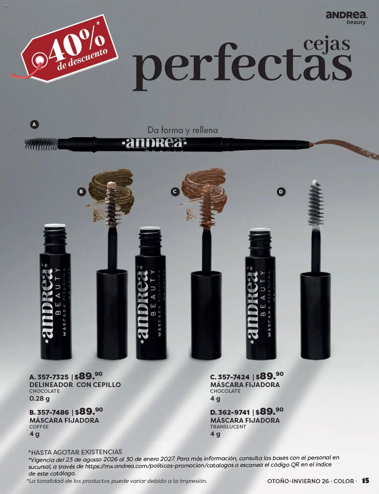Vista previa las ofertas de la tienda Andrea - Andrea catálogo Beauty desde el 23/08/2026 