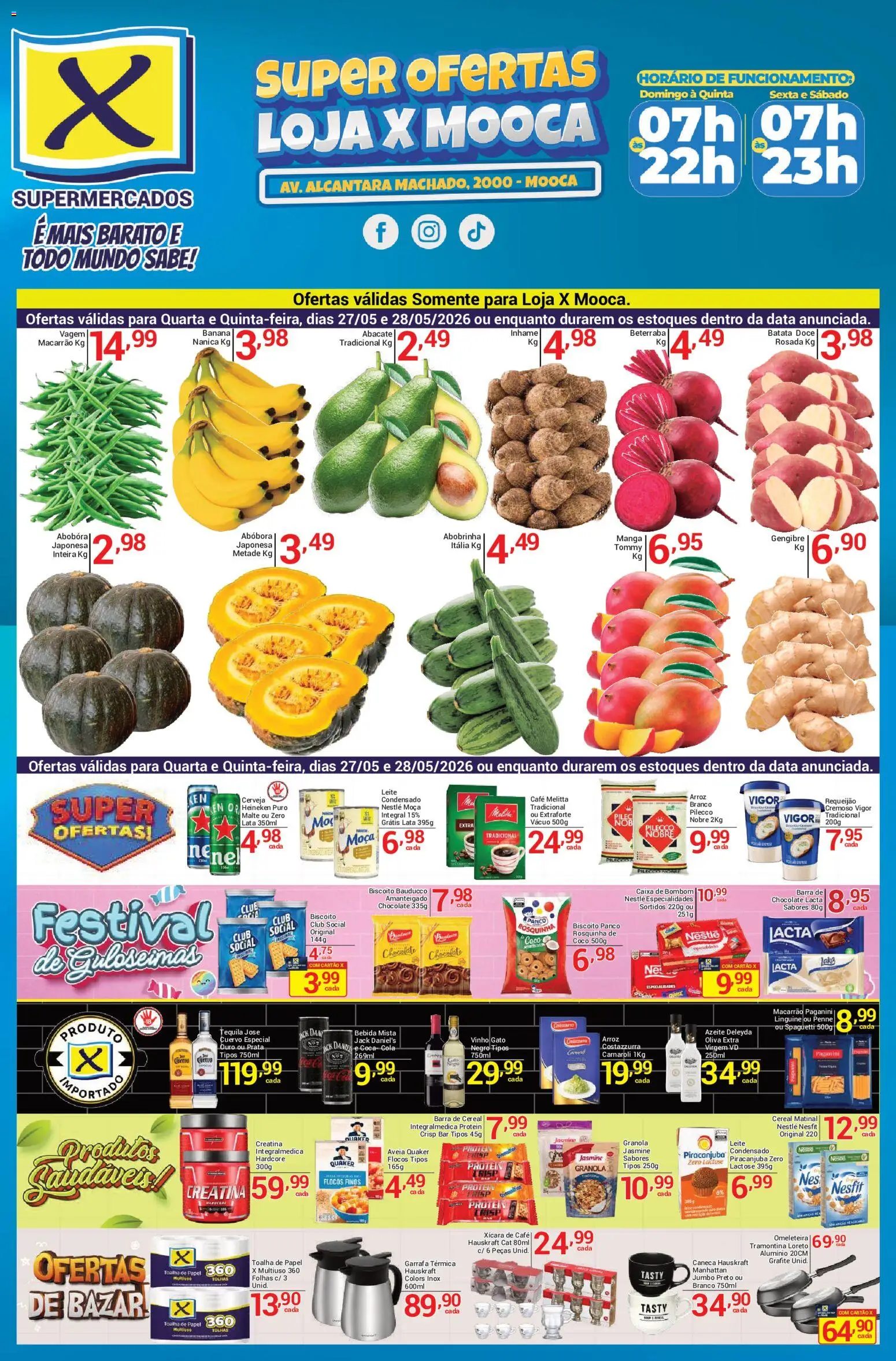 Pré-Visualização do folheto "X Supermercados - Ofertas da semana" da loja X Supermercados válido a partir de 27/05/2026