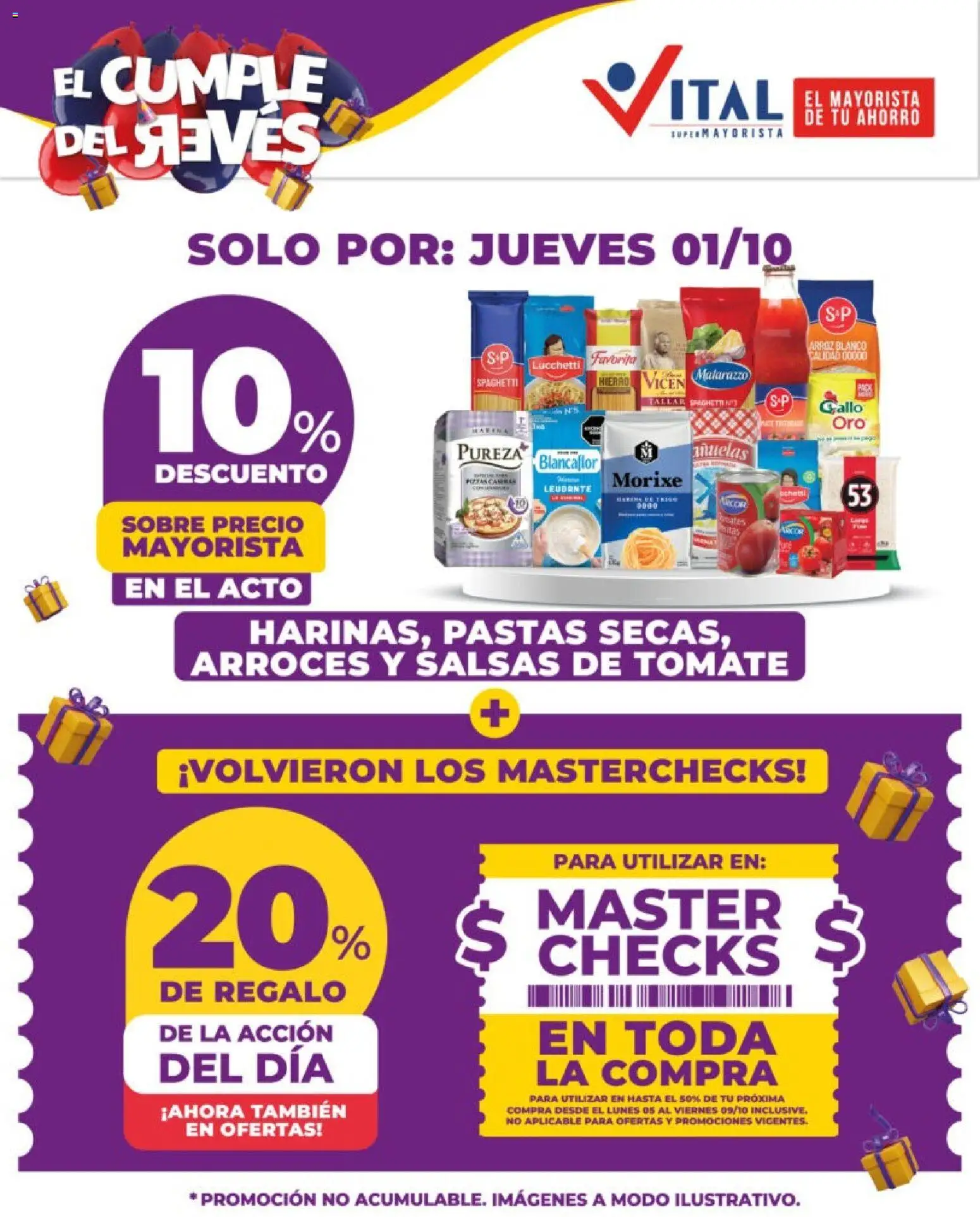 Vista previa del folleto de la tienda Vital válido desde el 01/10/2026 - Tomate, Arroz, Sobre, Salsas, Spaghetti